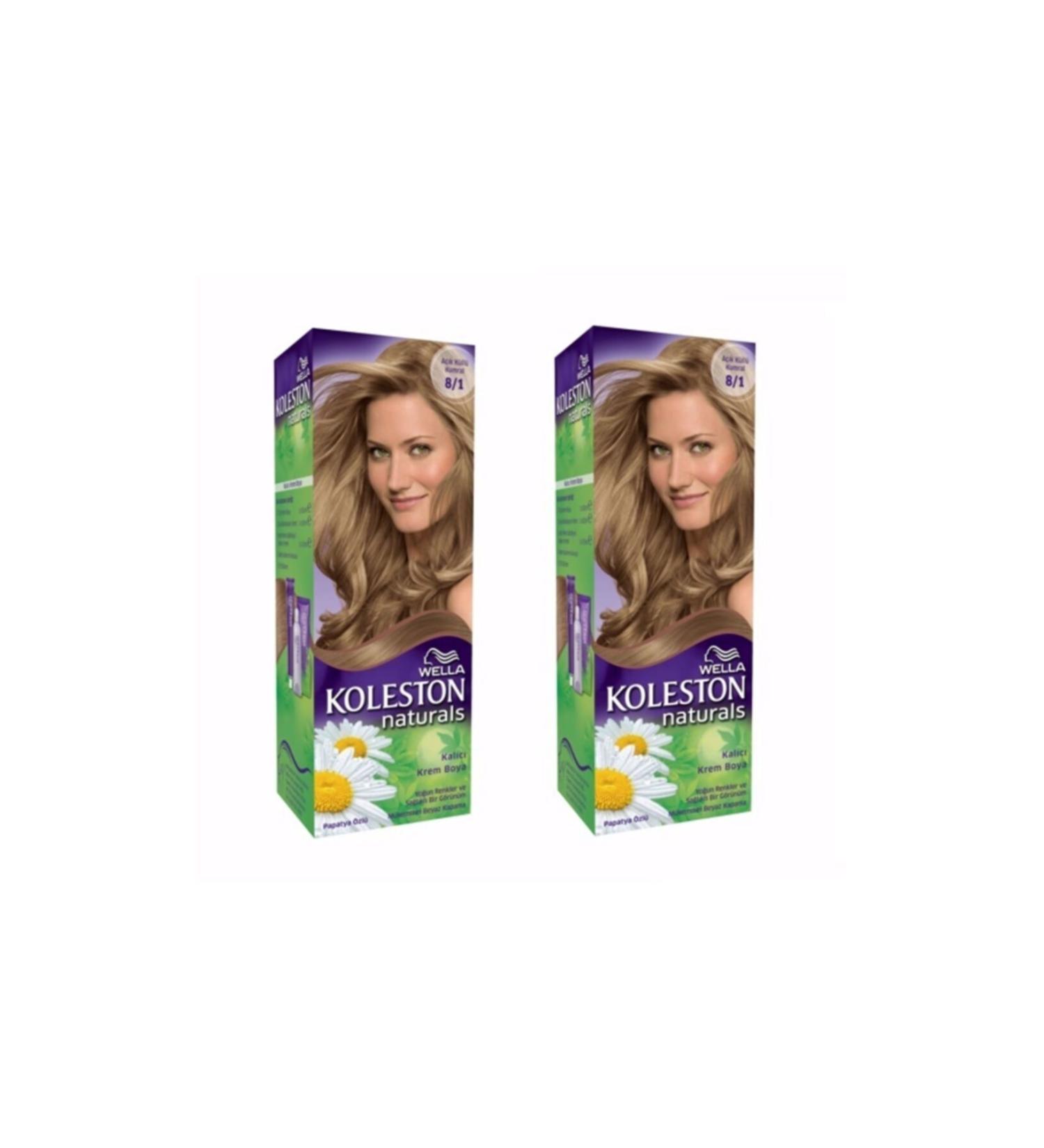 Wella Naturals Hair Dye Light Ash Blonde 8/1 (duo)