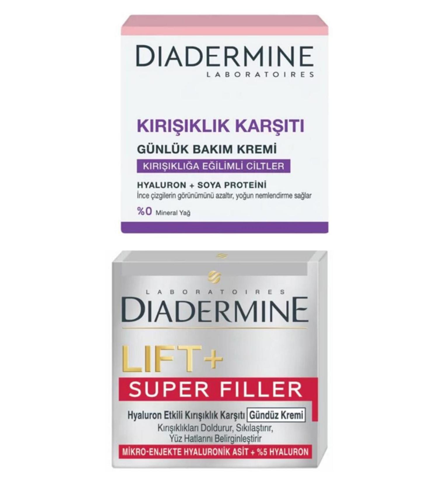 Diadermine Anti-Wrinkle Care Cream 50 ml + Lift + Superfiller Day Care 50 ml 2-Piece Set