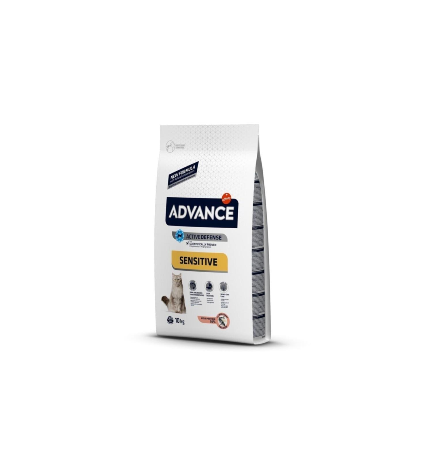 Advance Sensitive Adult Cat Food with Salmon 10 Kg