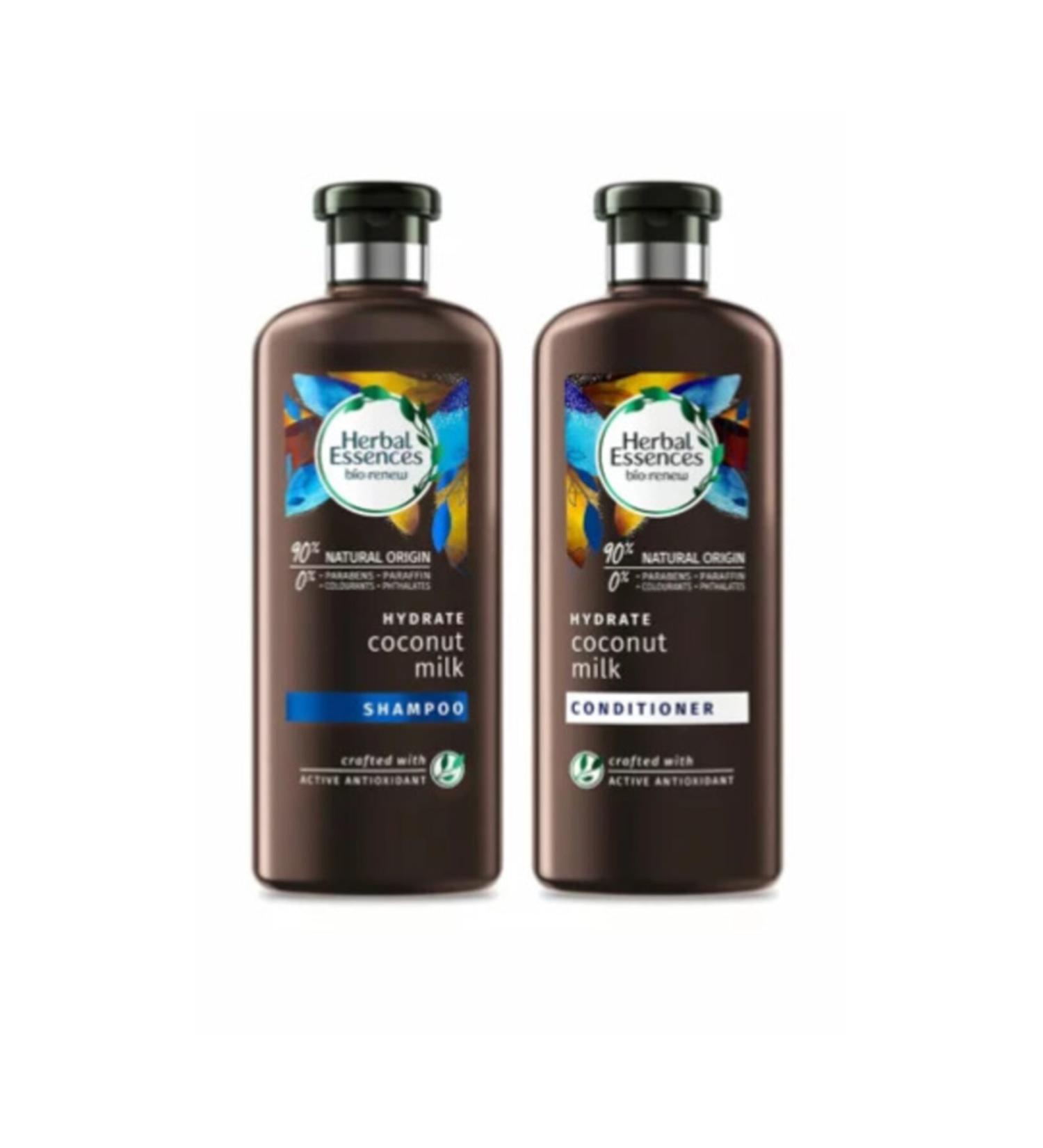 HayalAvm Herbal Damascus Coconut Milk Shampoo 400 ml + Damascus Coconut Milk Hair Care Conditioner 360 ml