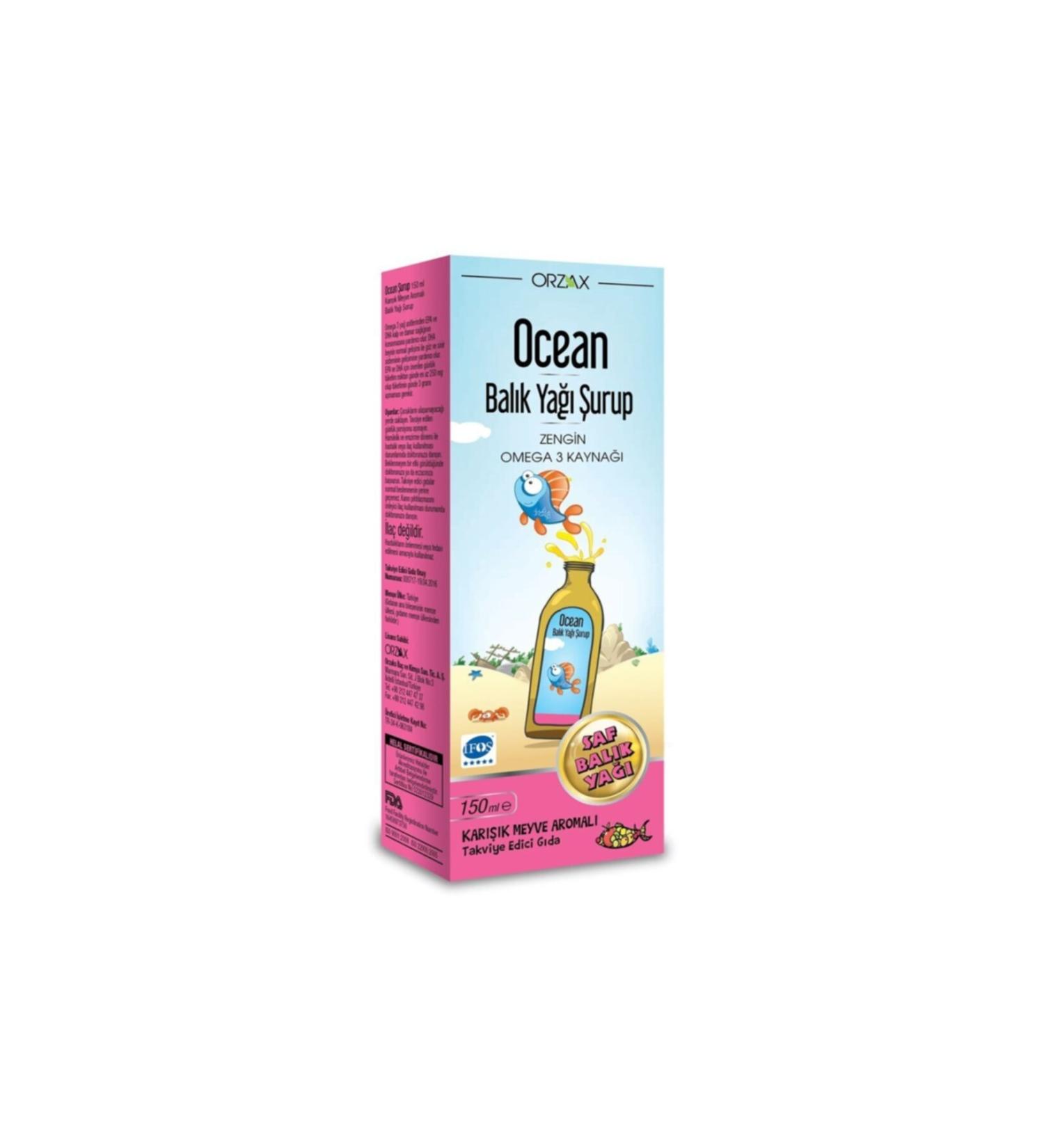 Ocean Fish Oil Tutti Frutti Mixed Fruit Flavored Syrup (150 Ml)