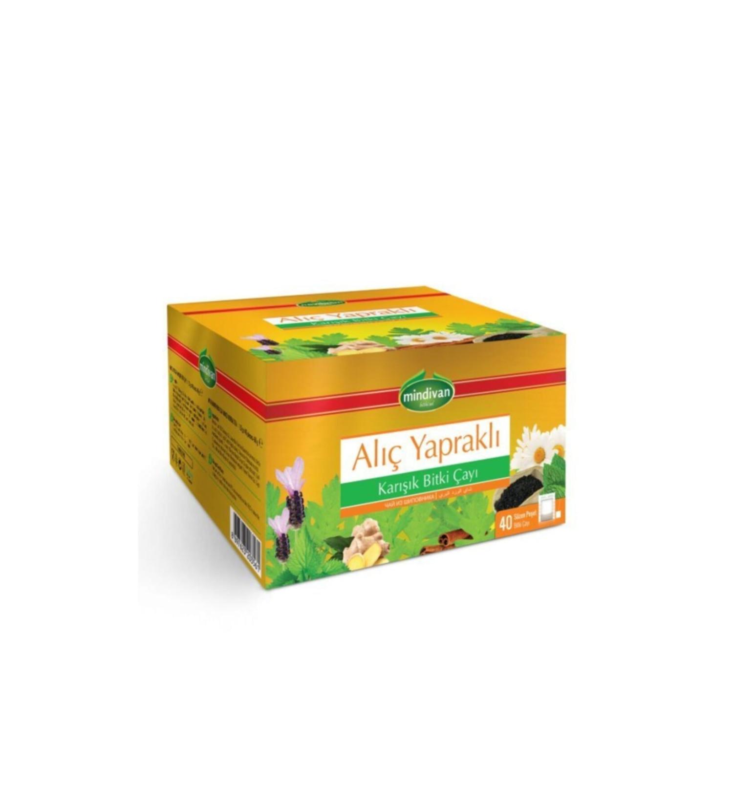 Mindivan Hawthorn Leaf Mixed Herbal Tea 40 Tea Bags (2 Pieces)