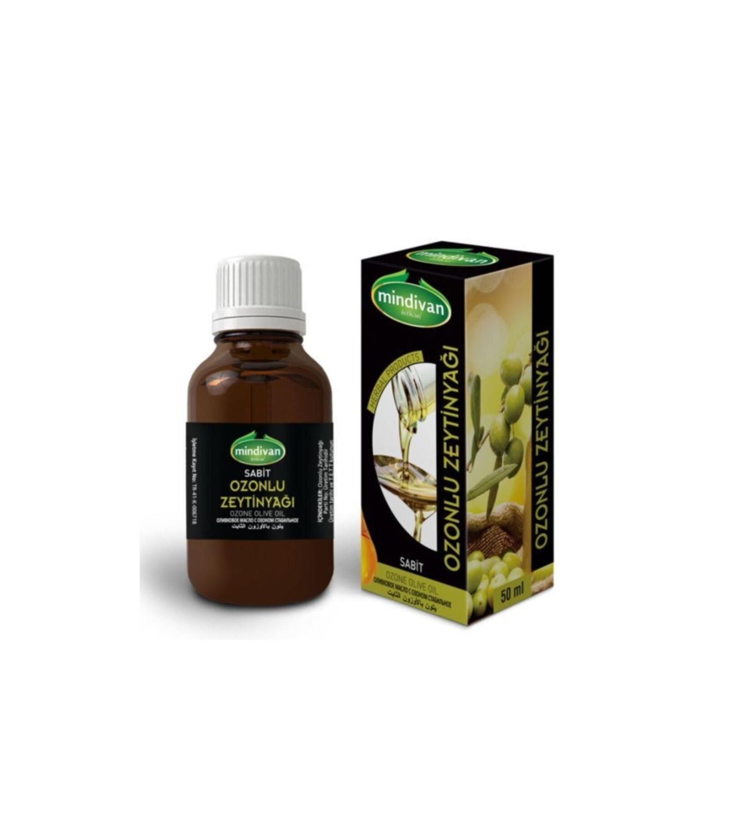 Mindivan Ozonated Olive Oil Fixed 50 cc (2 Pieces) 8697623202618102