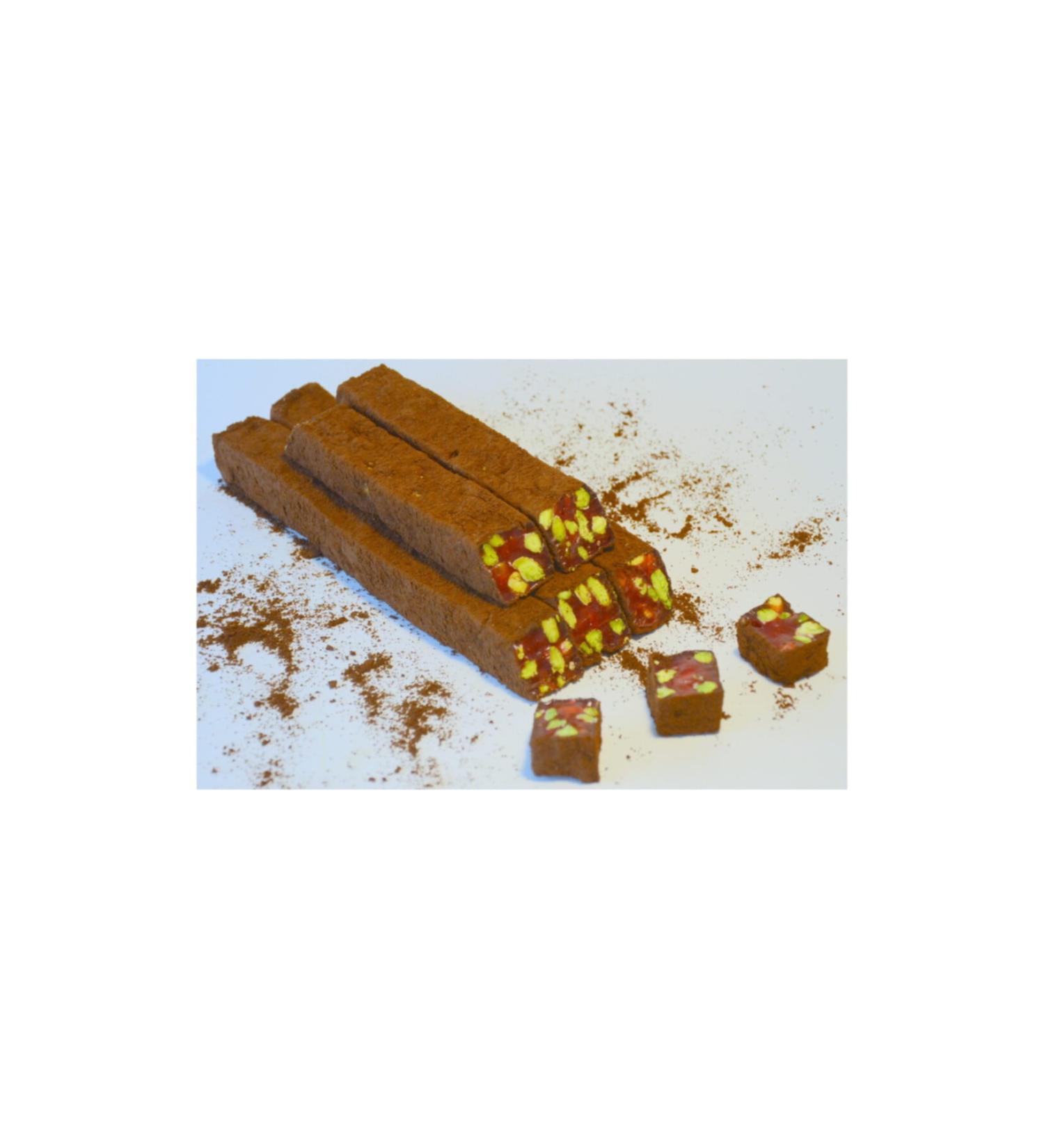 ekerci Caferzade Turkish Coffee Coated Pomegranate and Pistachio Wick Turkish Delight 1 kg