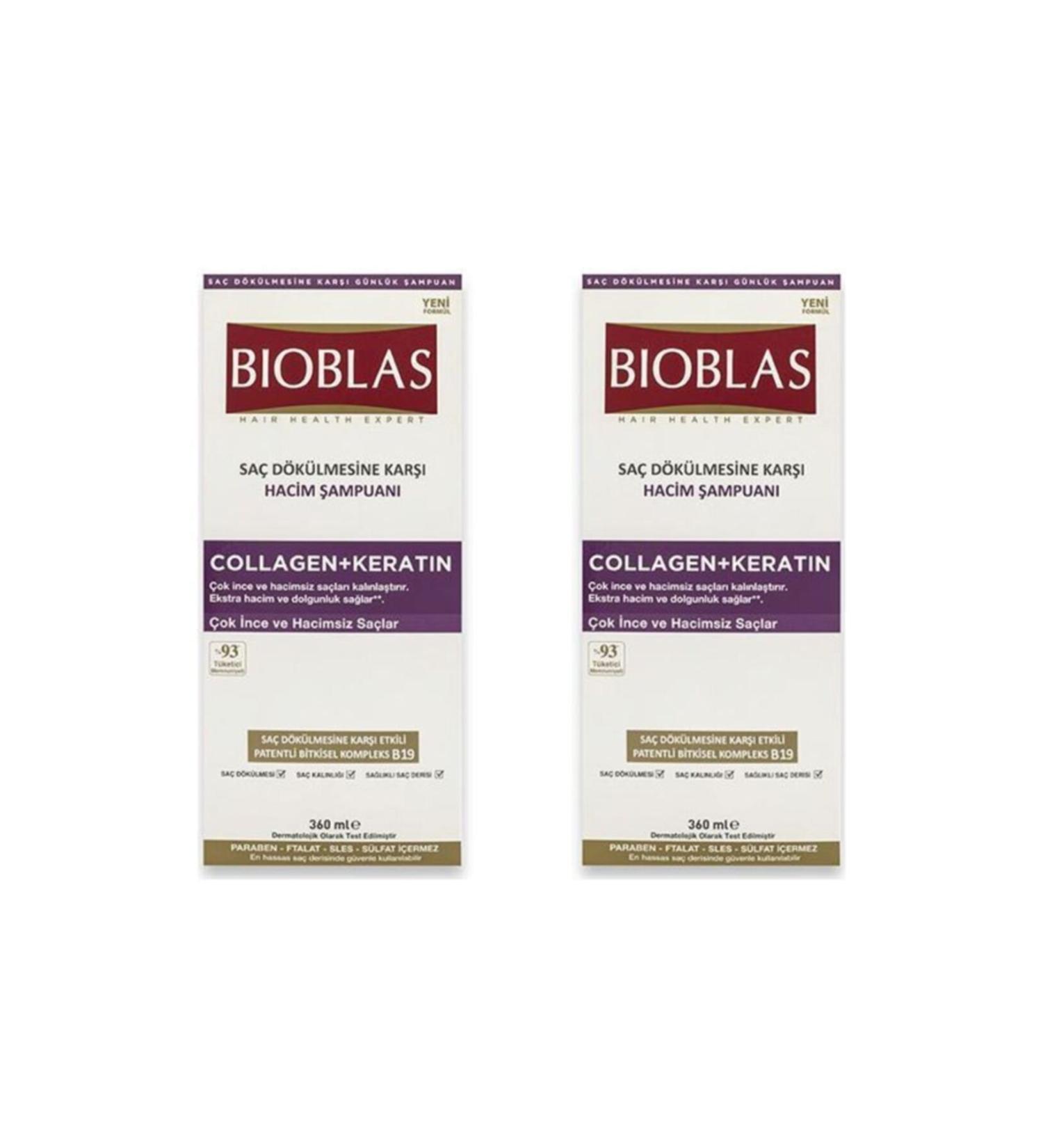 Bioblas Shampoo 360 ml Volume 2 Pieces
