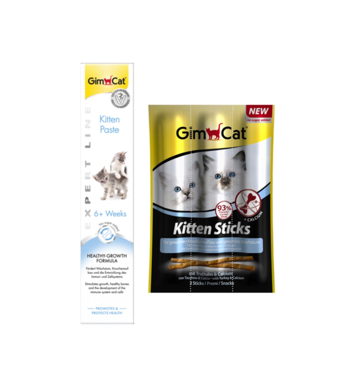 Gimcat Kitten Paste Kitten Paste 50gr Kitten Sticks Kitten Reward Sticks 1 Pack 3x3 gr