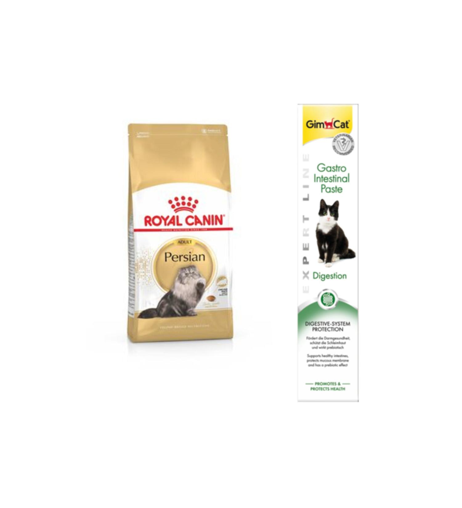 Royal Canin Persian Iran Adult Dry Cat Food 2 kg + Gimcat Gastro Paste 50 gr