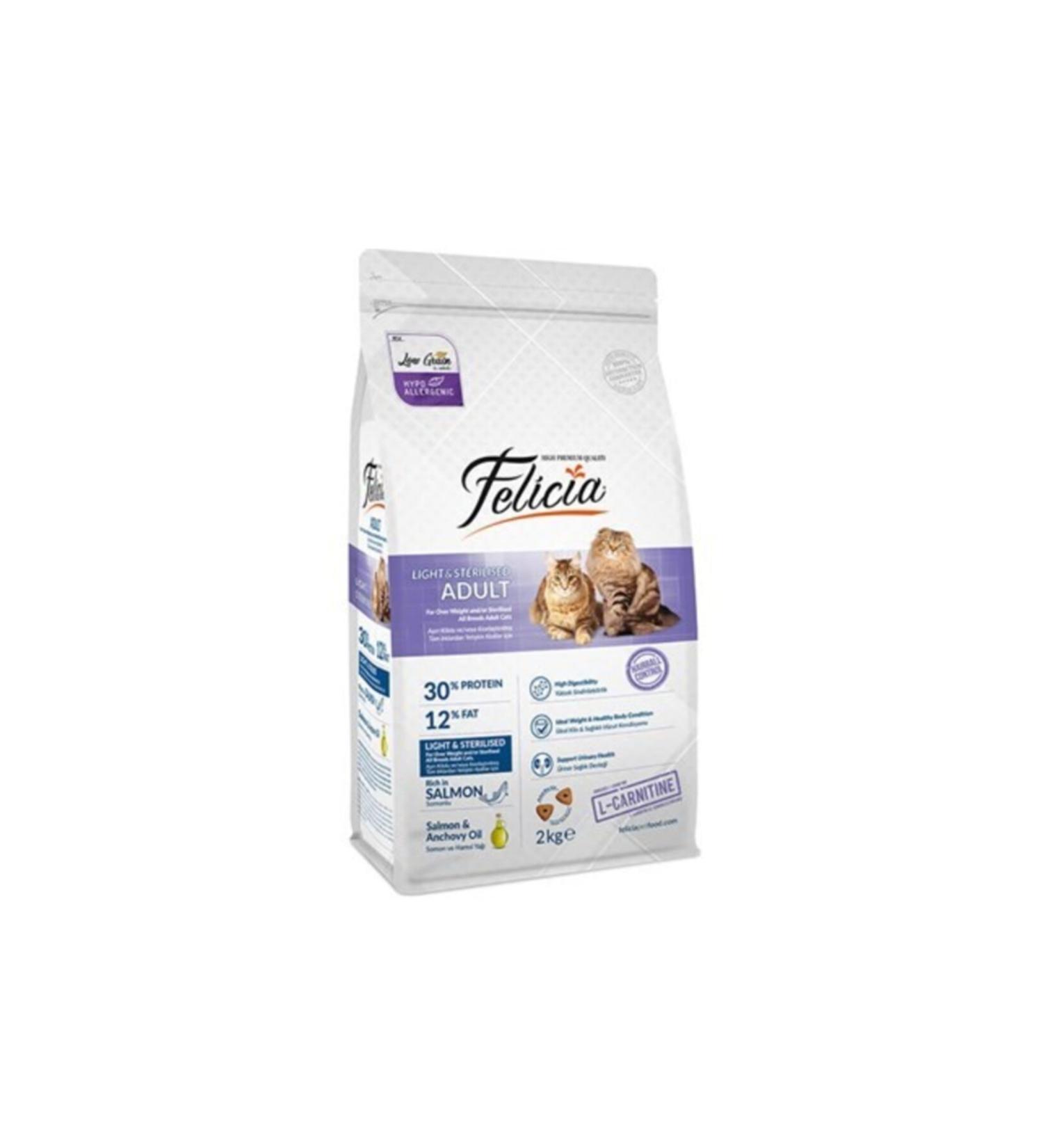 Felicia Low Grain 2 Kg Sterilized Salmon Hypoallergenic Cat Food