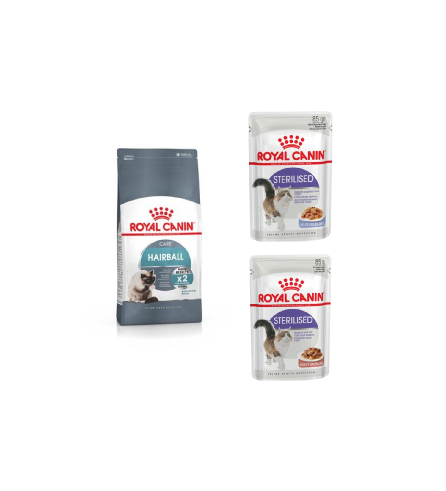 Royal Canin Hairball Hairball Control Adult Cat Food 2 kg 2 Pieces Sterilized Neutered Cat Wet Food 85 gr