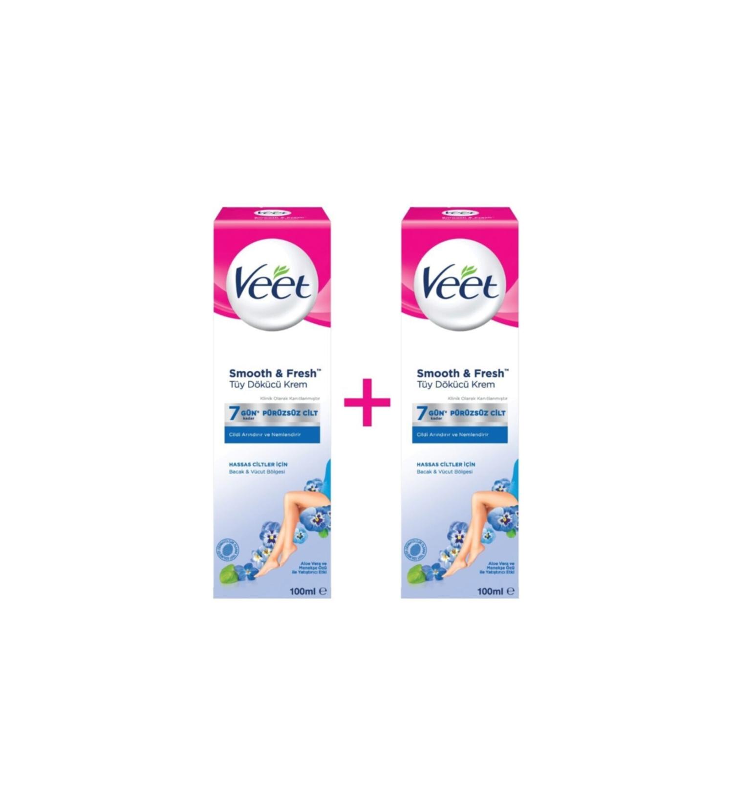 Veet Smooth & Fresh Hair Removal Cream 100ml + 100 Ml 8690570554274