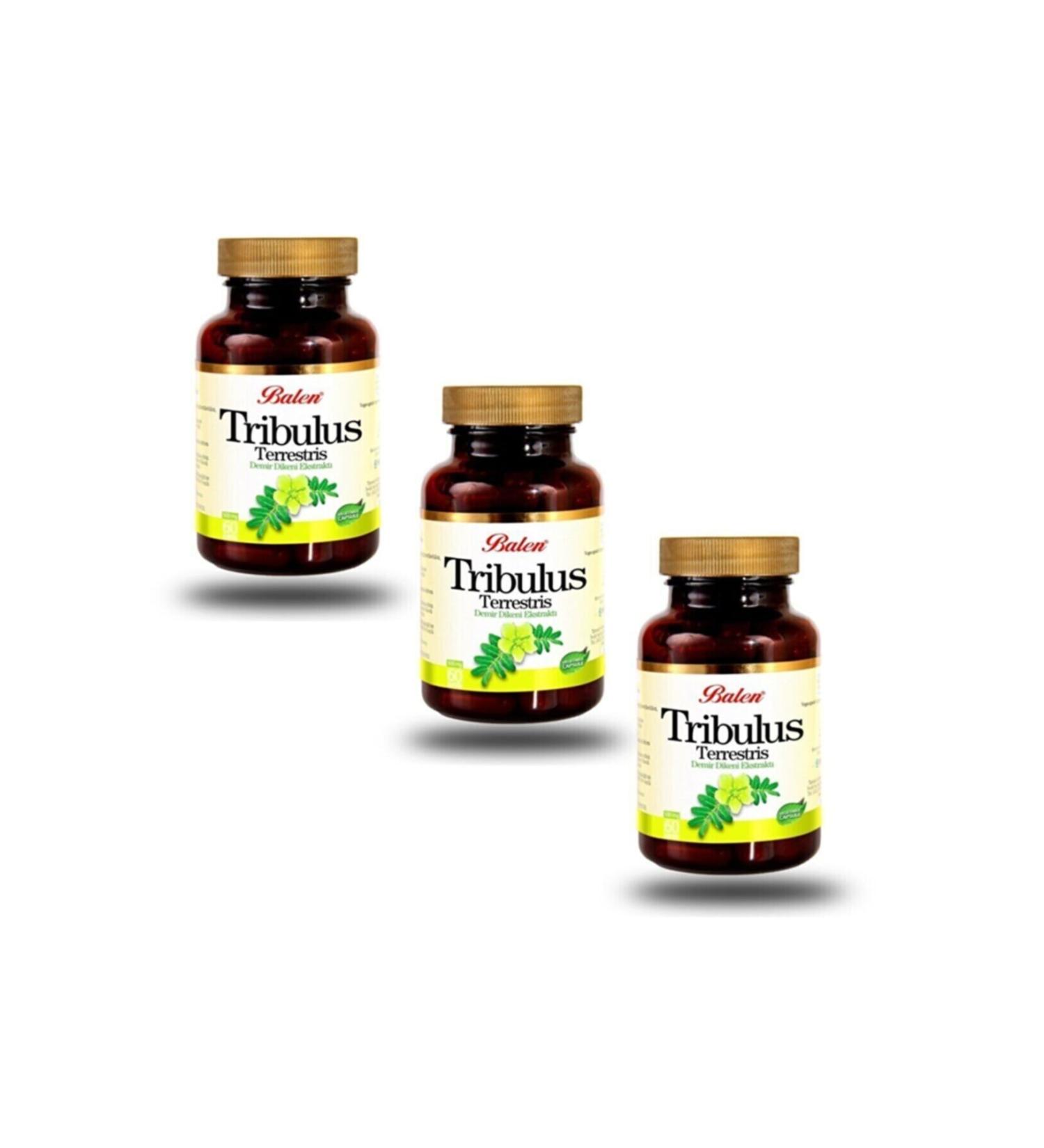 Balen Tribulus Terrestris Iron Thorn Extract 60 Capsules X 620 Mg X 3 Tribulus
