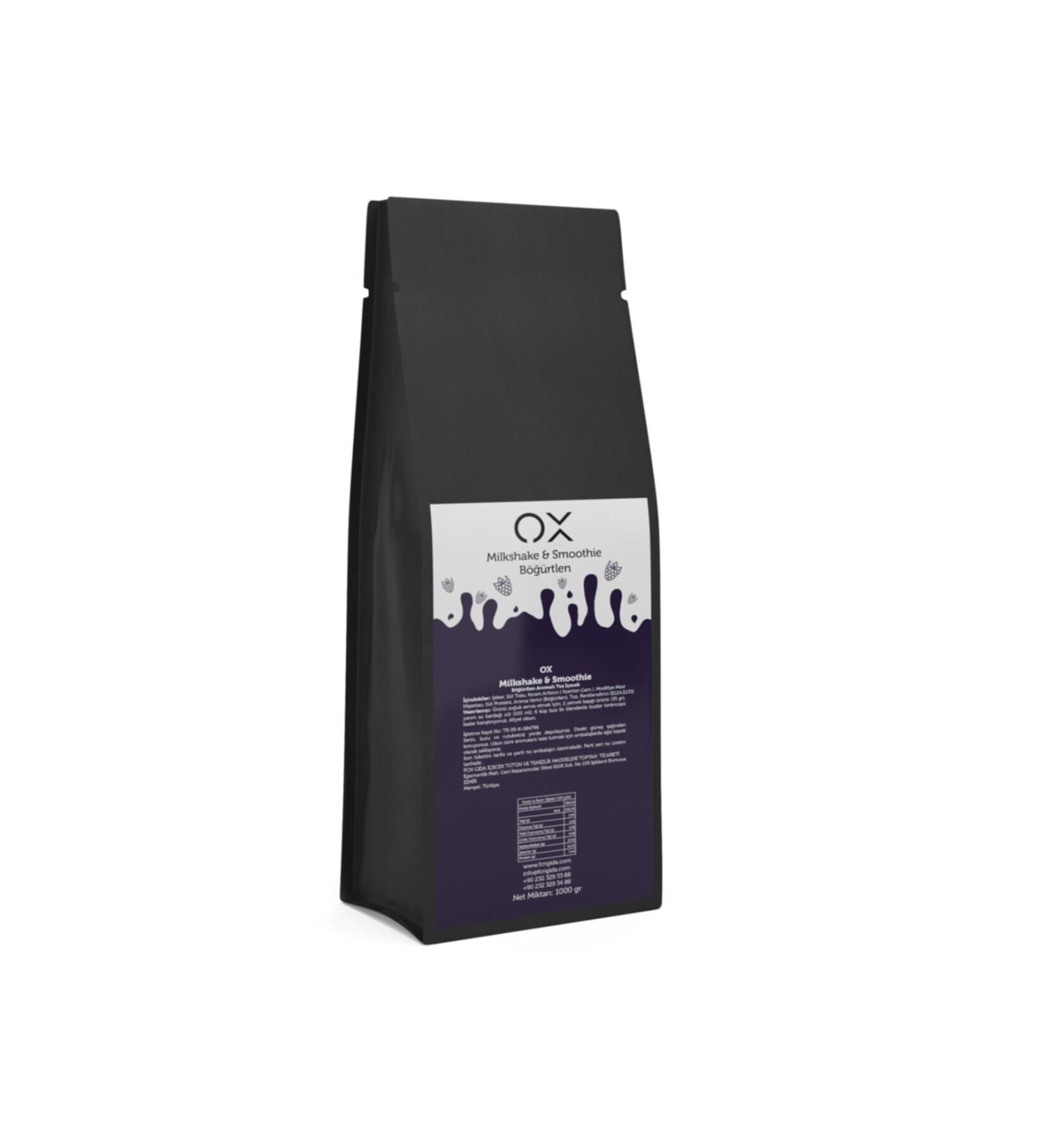 OX Milkshake Blackberry Milkshake Drink Powder Smoothie Foil Packaging 1000 G