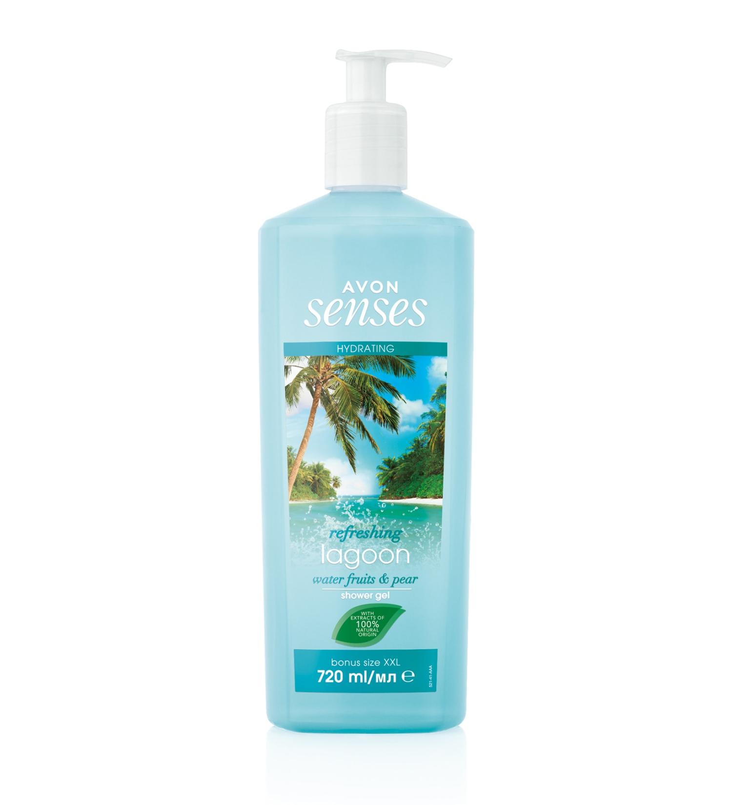 Avon Senses Refreshing Lagoon Water Fruits and Pear Scented Moisturizing Shower Gel 720 Ml