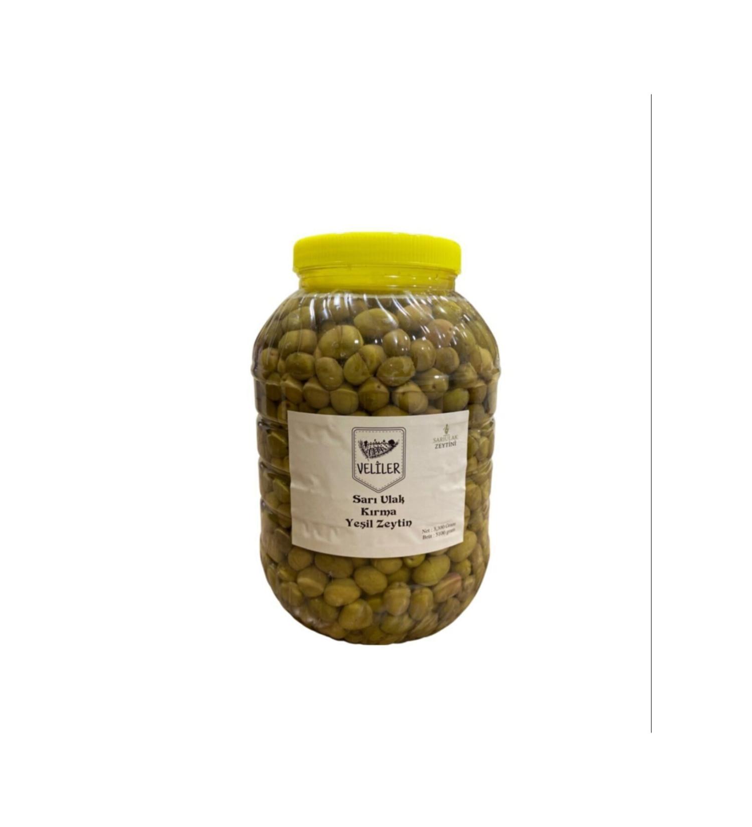 Veliler Olive Farming Yellow Ulak Green Olives 5 Kg