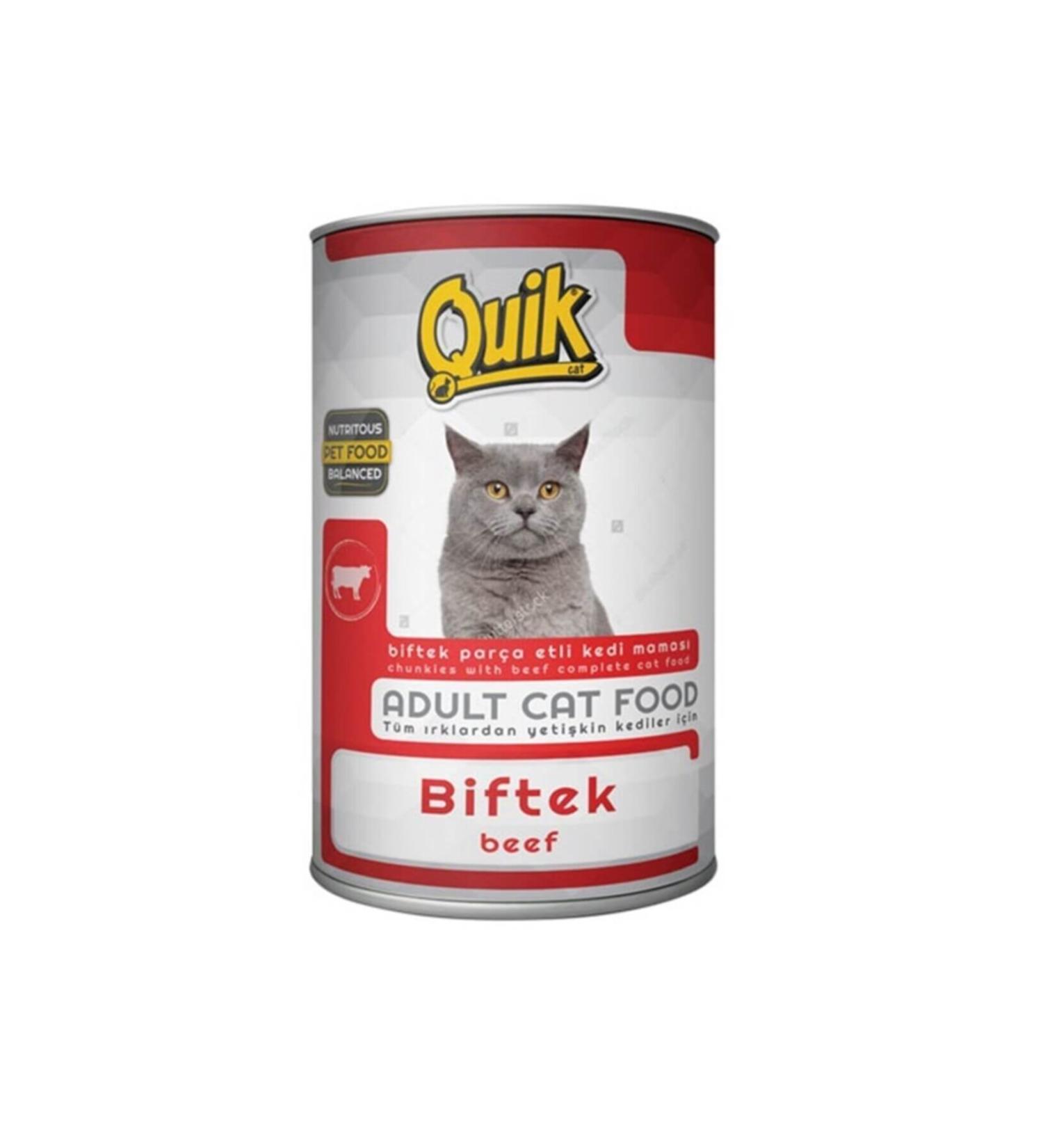 Quik Steak Cat Canned Food 415 gr 12 Pieces