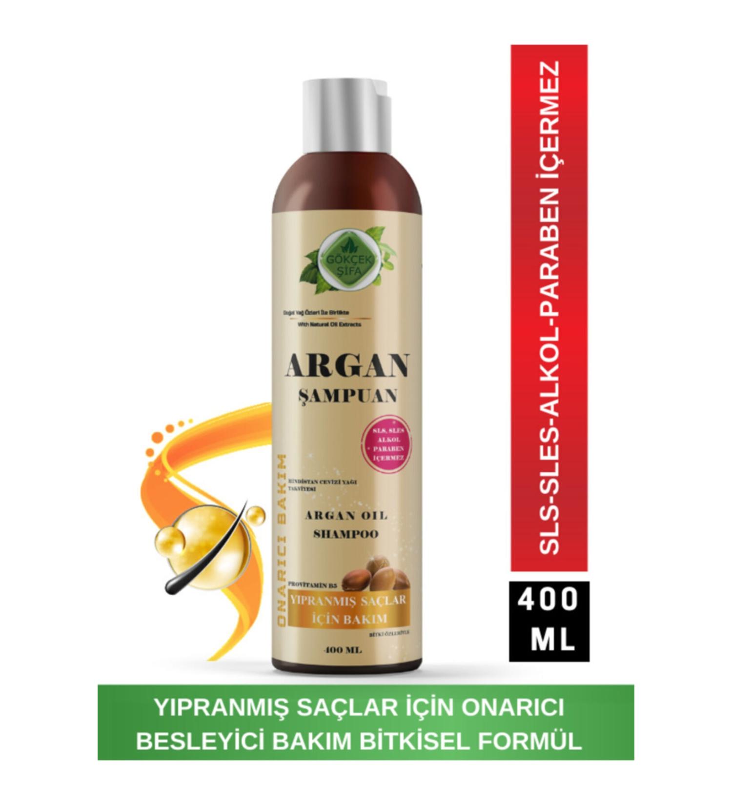 Gokcek Healing Argan Shampoo 400ml (For Damaged Hair)