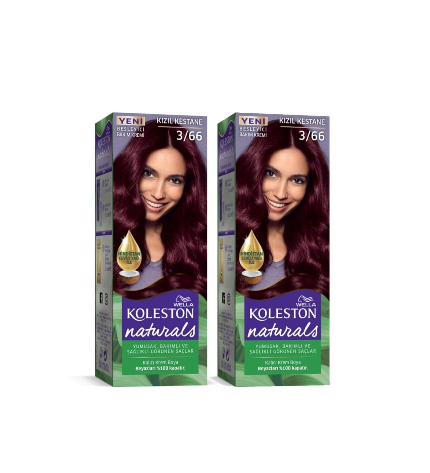 Wella Naturals Paint 3/66 Red Chestnut 2 Pieces - Buy Online on GoSupps.com