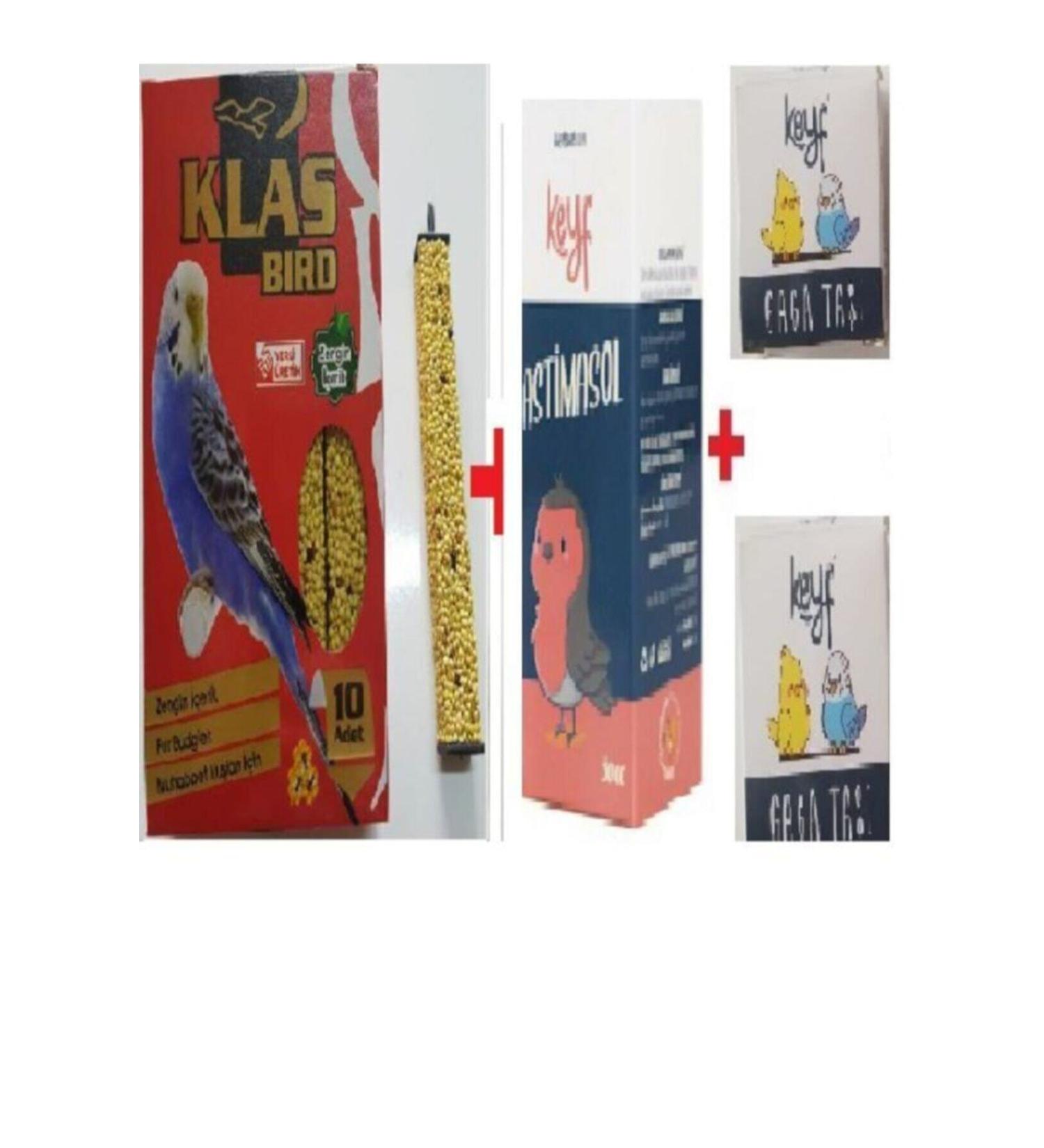 Classy Budgie Honey Cracker 10 Lu + Budgie Vitamin 50 Cc (astimsol) + 2 Pieces Beak Stone