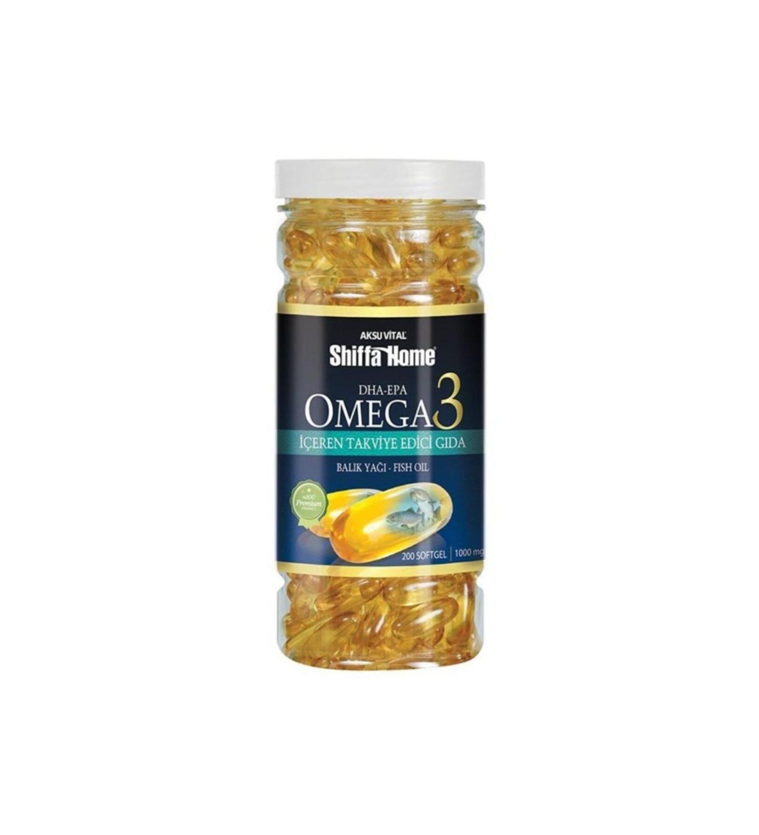 Shiffa Home Omega 3 1000mg 200 Capsules