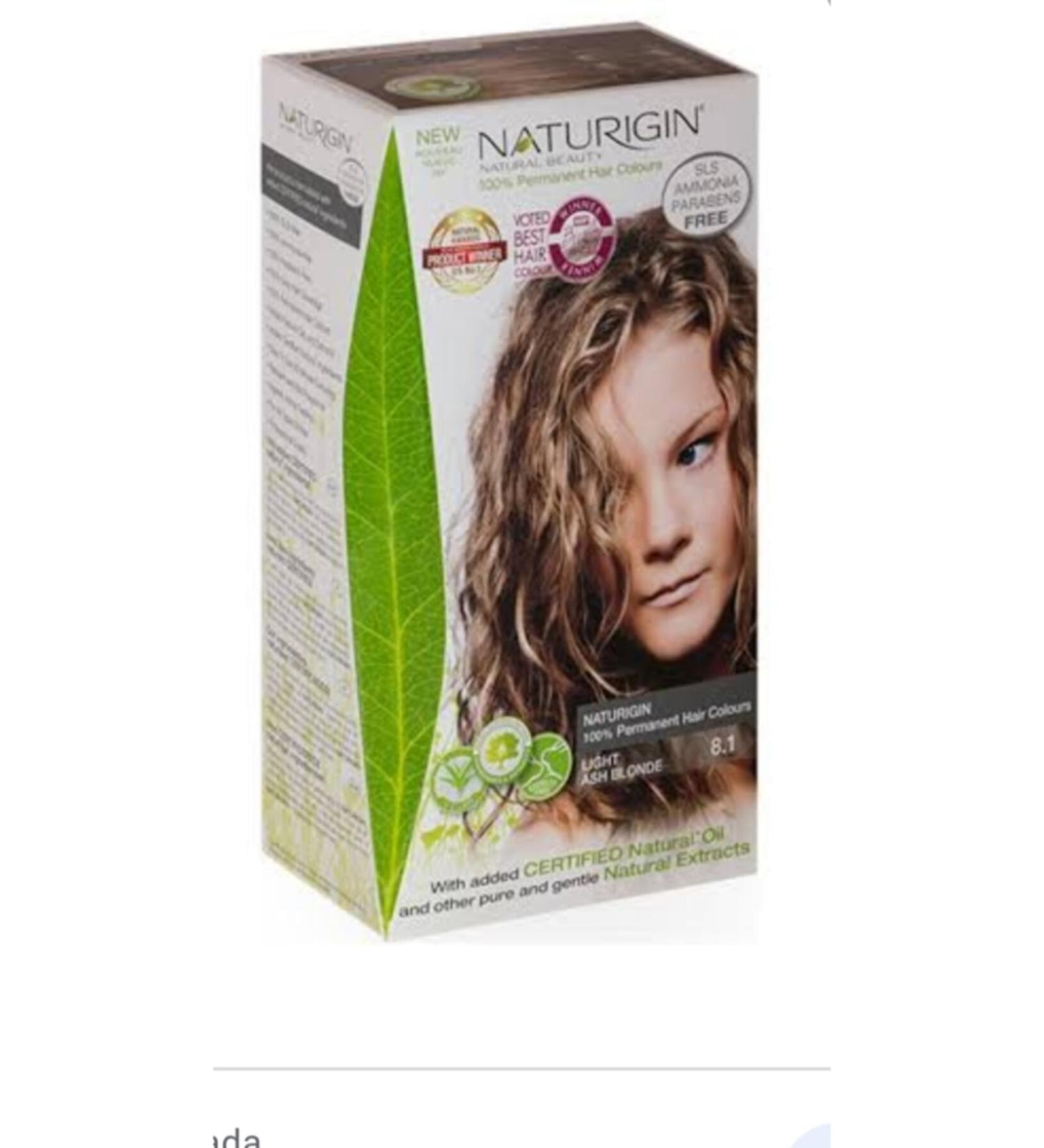 Naturigin Organic Hair Dye Light Ash Blonde 8.1