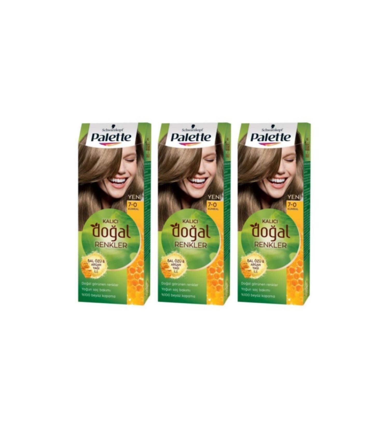 Palette Permanent Natural Colors Hair Dye 7-0 Blonde 3 Pack