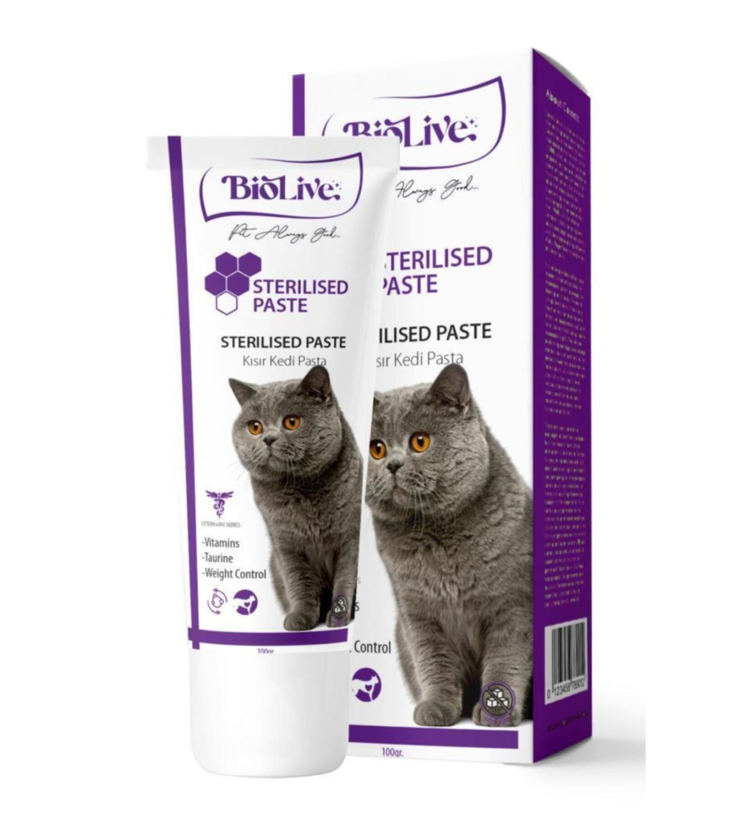 Biolive Anti Hairball + Vitamin Malt Paste for Neutered Cats 100gr