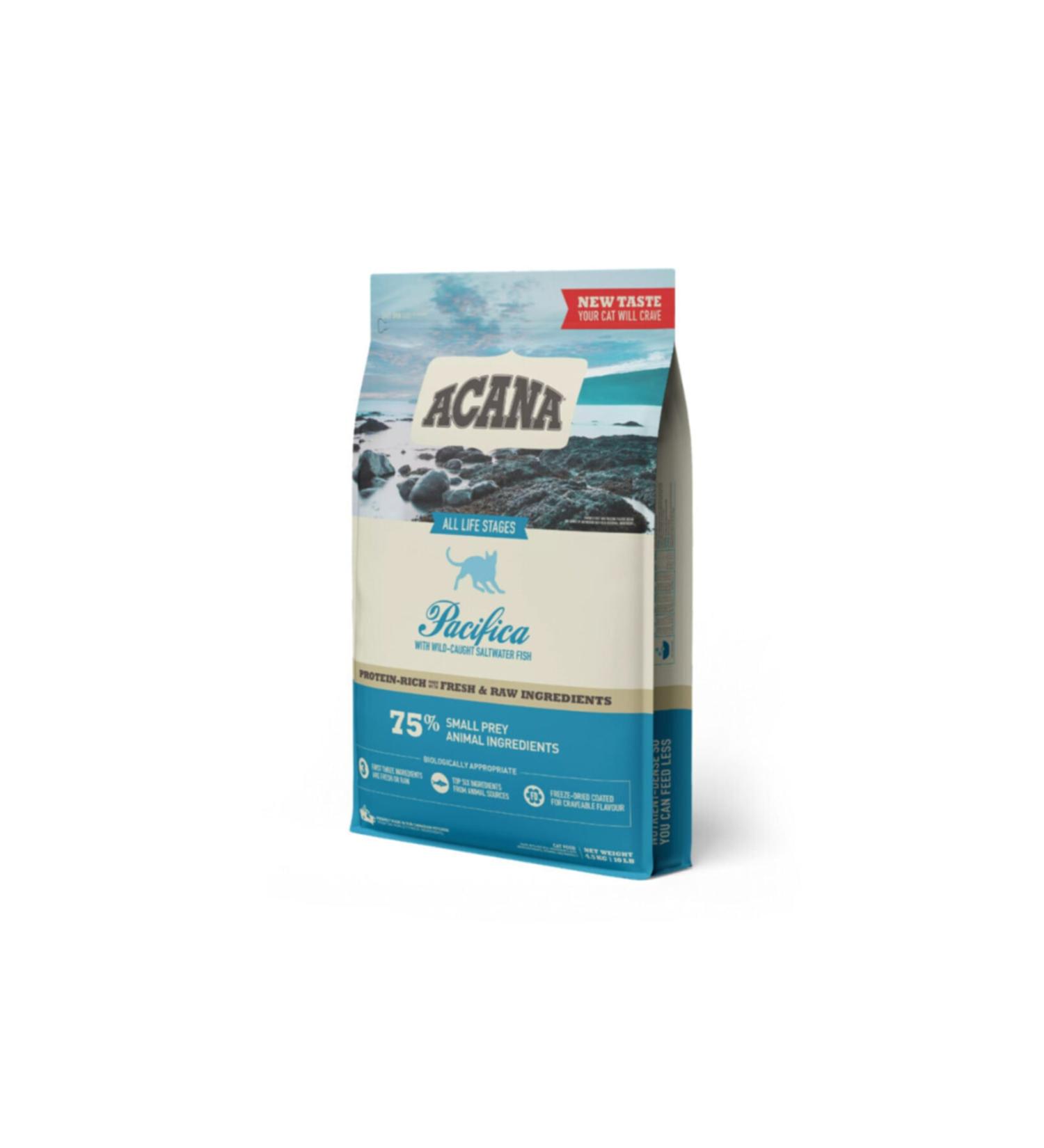 Acana Pacifica Cat Food 4.5kg - For All Breeds and Life Stages