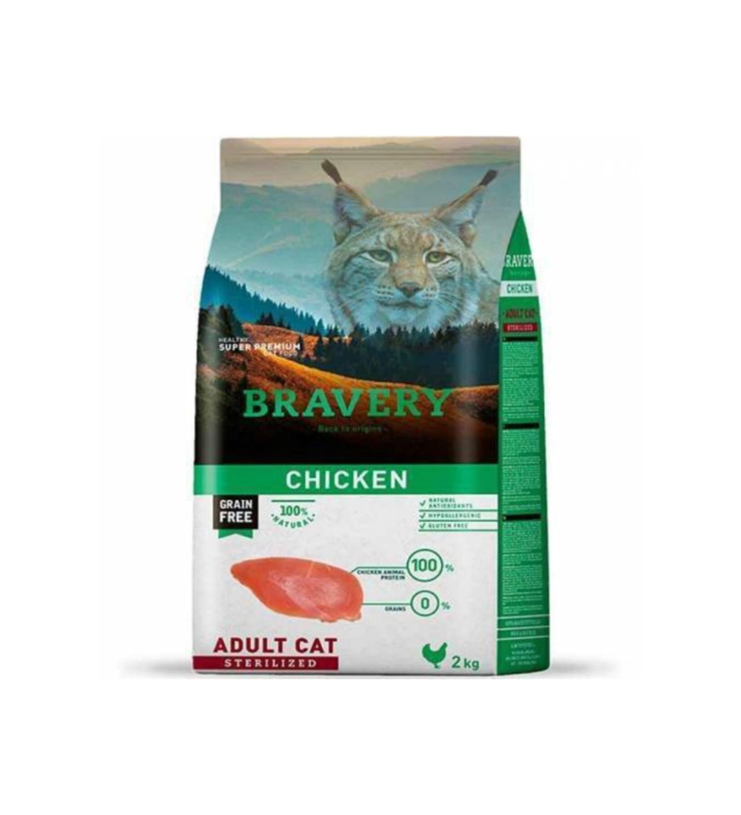 Bravery Sterilized Chicken Cat Food 2 Kg