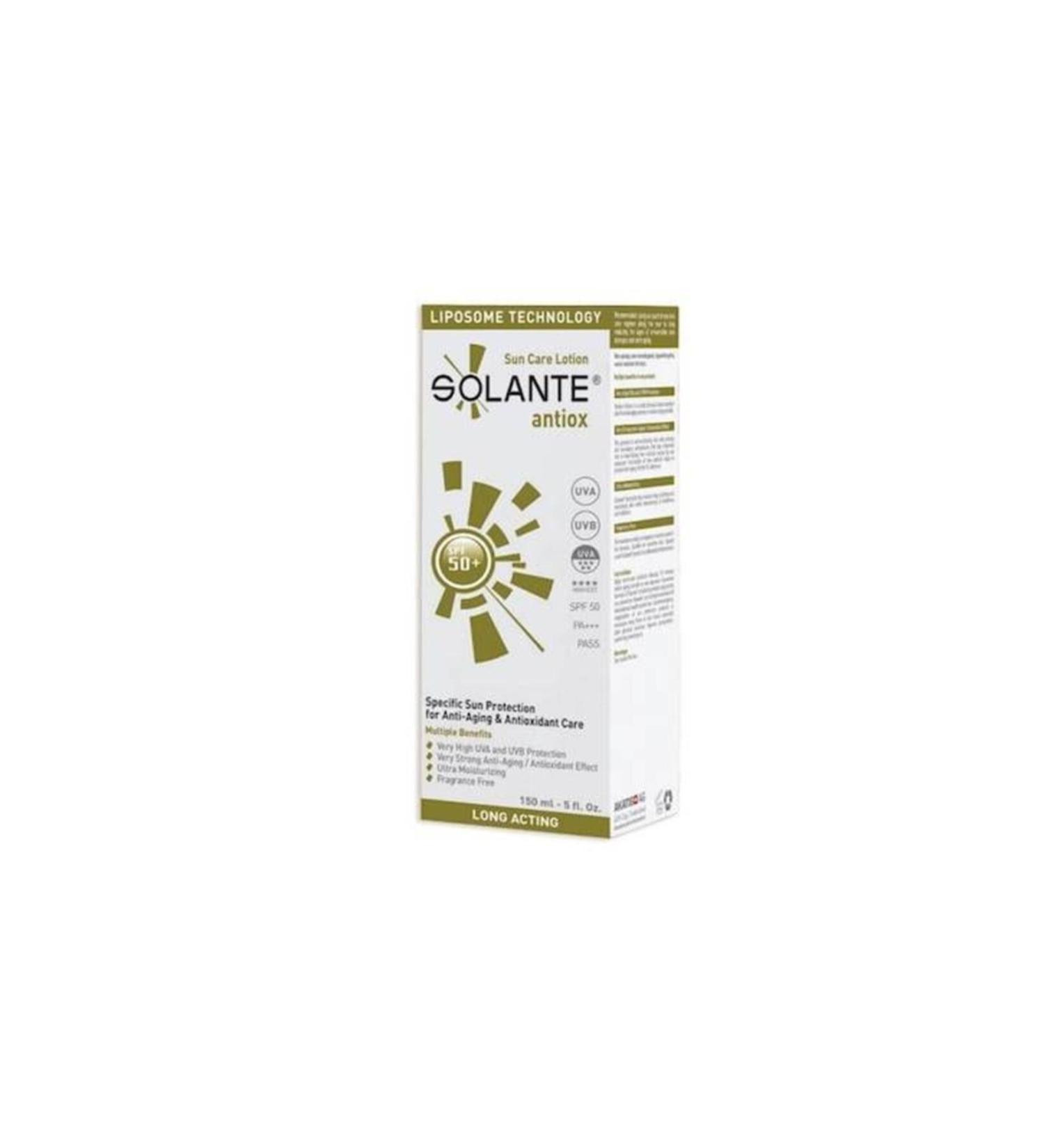 Solante Antiox Spf 50+ Sun Care Lotion 150 Ml Antioxidant-antiaging Sun Lotion