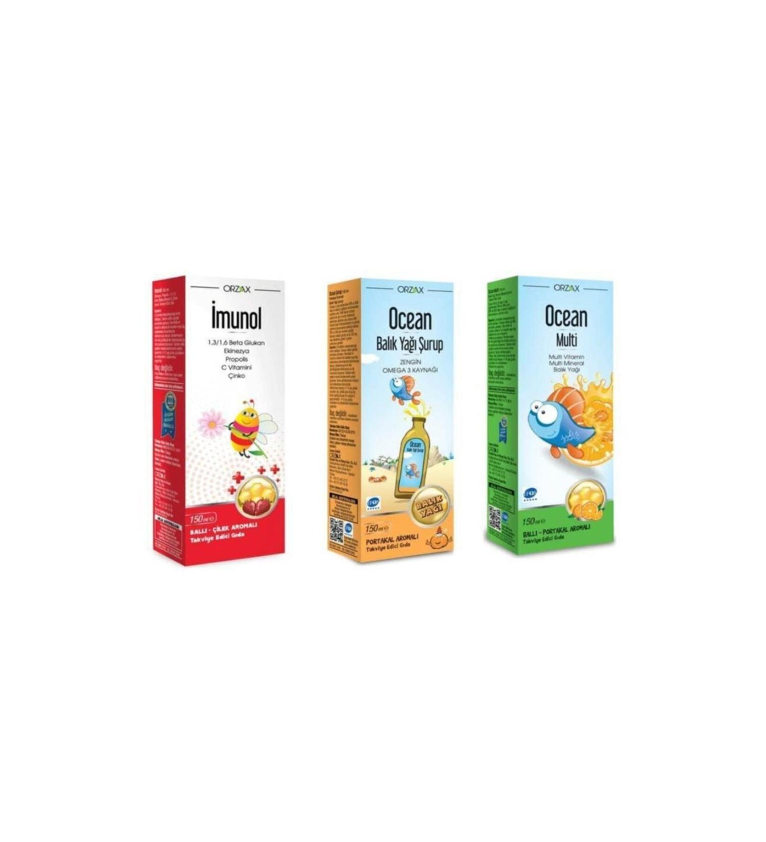 Ocean Orange Fish Oil + Multi Syrup + Imunol Syrup