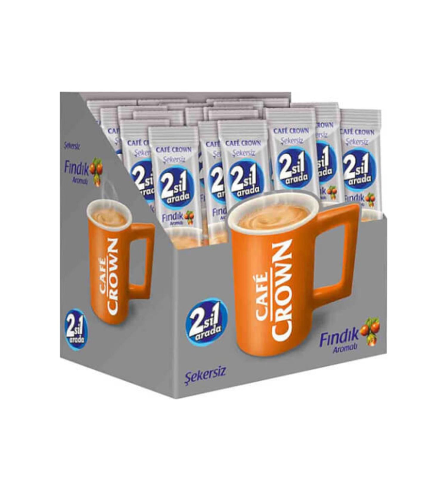 Cafe Crown 2 in 1 Sugar Free Hazelnut 24 Pieces