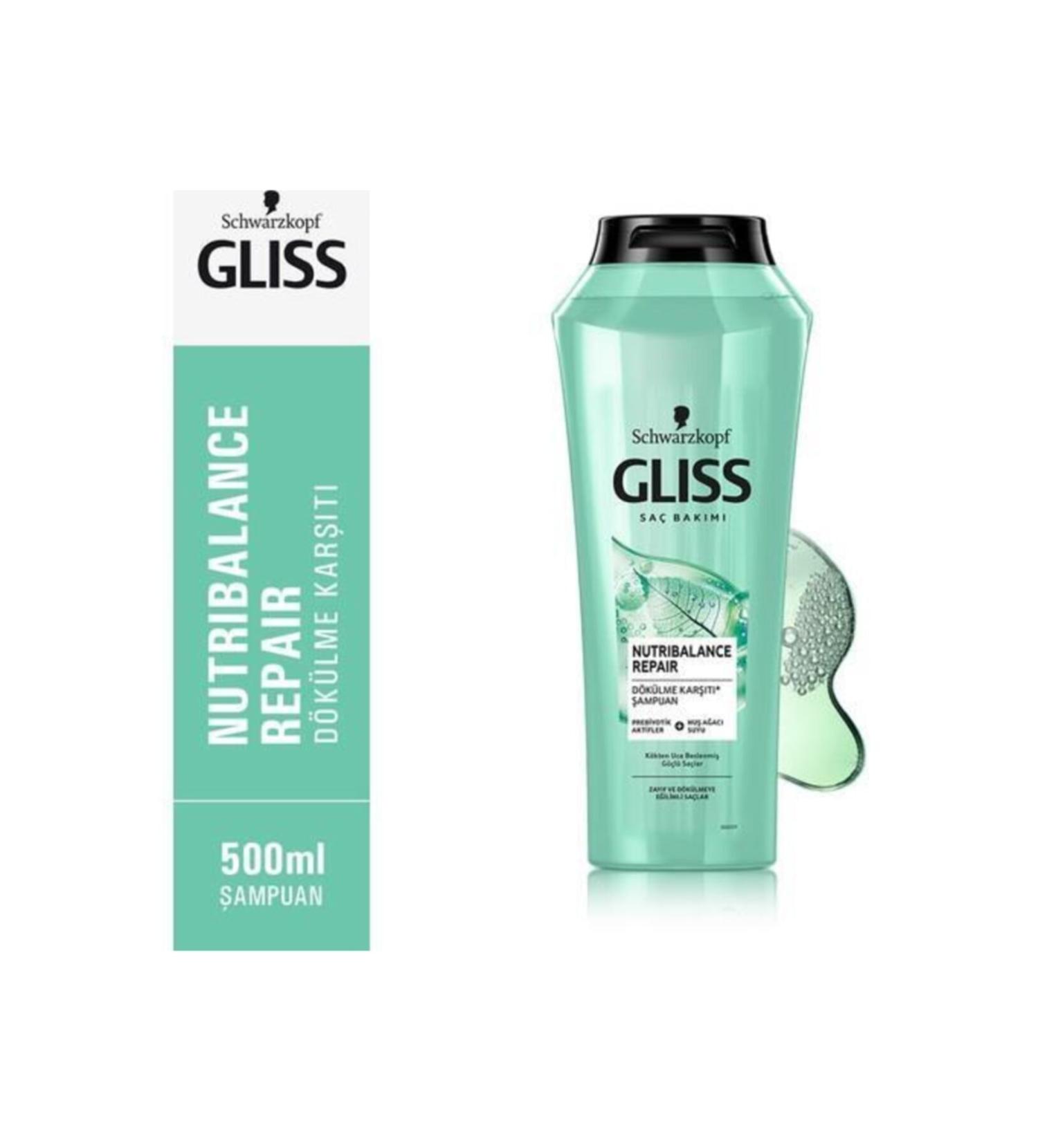 Gliss Nutribalance Repair Shampoo Gift Bag 500 Ml