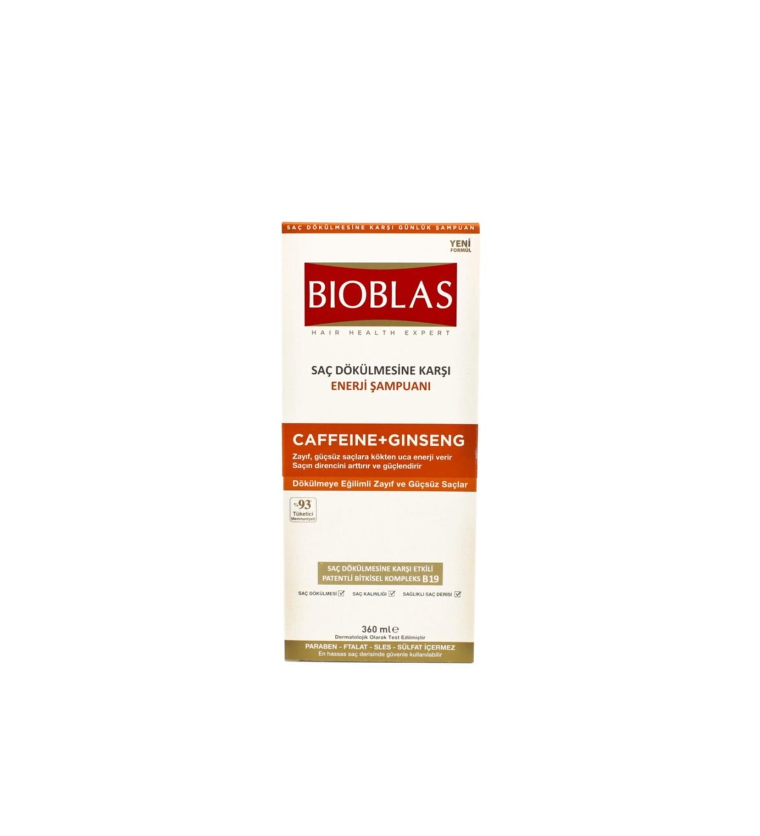 Bioblas Bioblas Caffeine+ginseng Shampoo 360ml