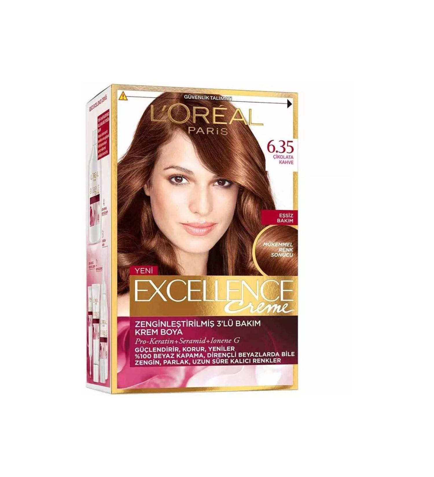 L'Oreal Paris L'Or al Paris Excellence Creme Hair Dye Chocolate Brown 6.35