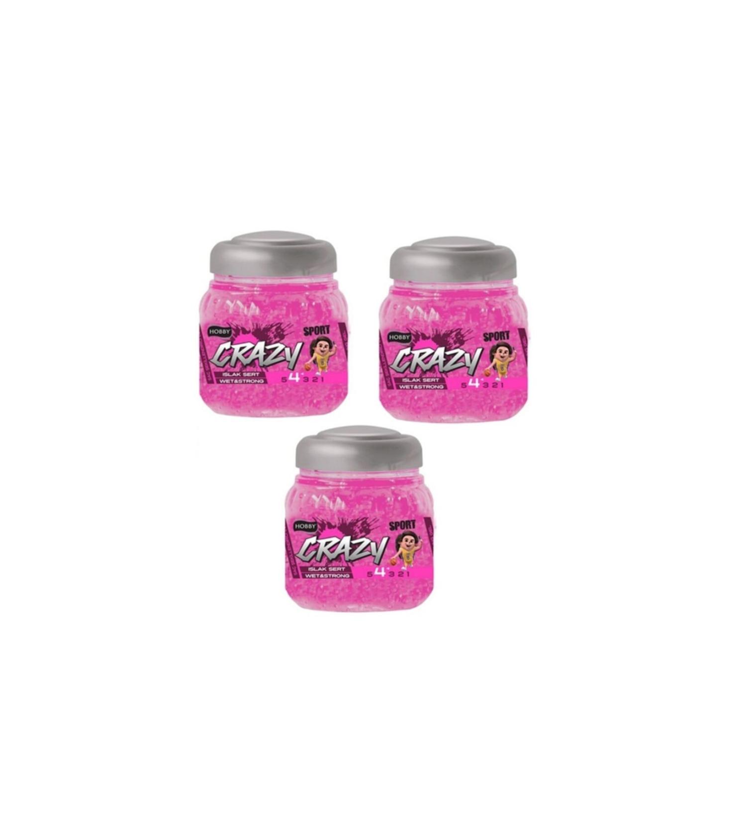 Hobby Crazy Hair Styling Gel Wet Hard No: 4 X 3 Pieces