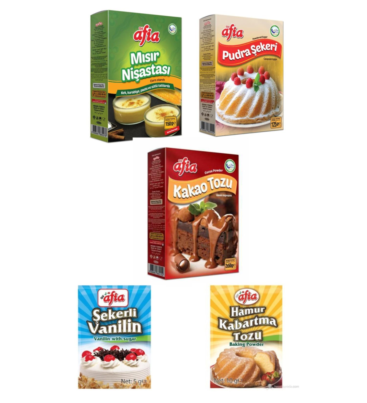 Afia Halal Certified Products Cookie Ingredient Package