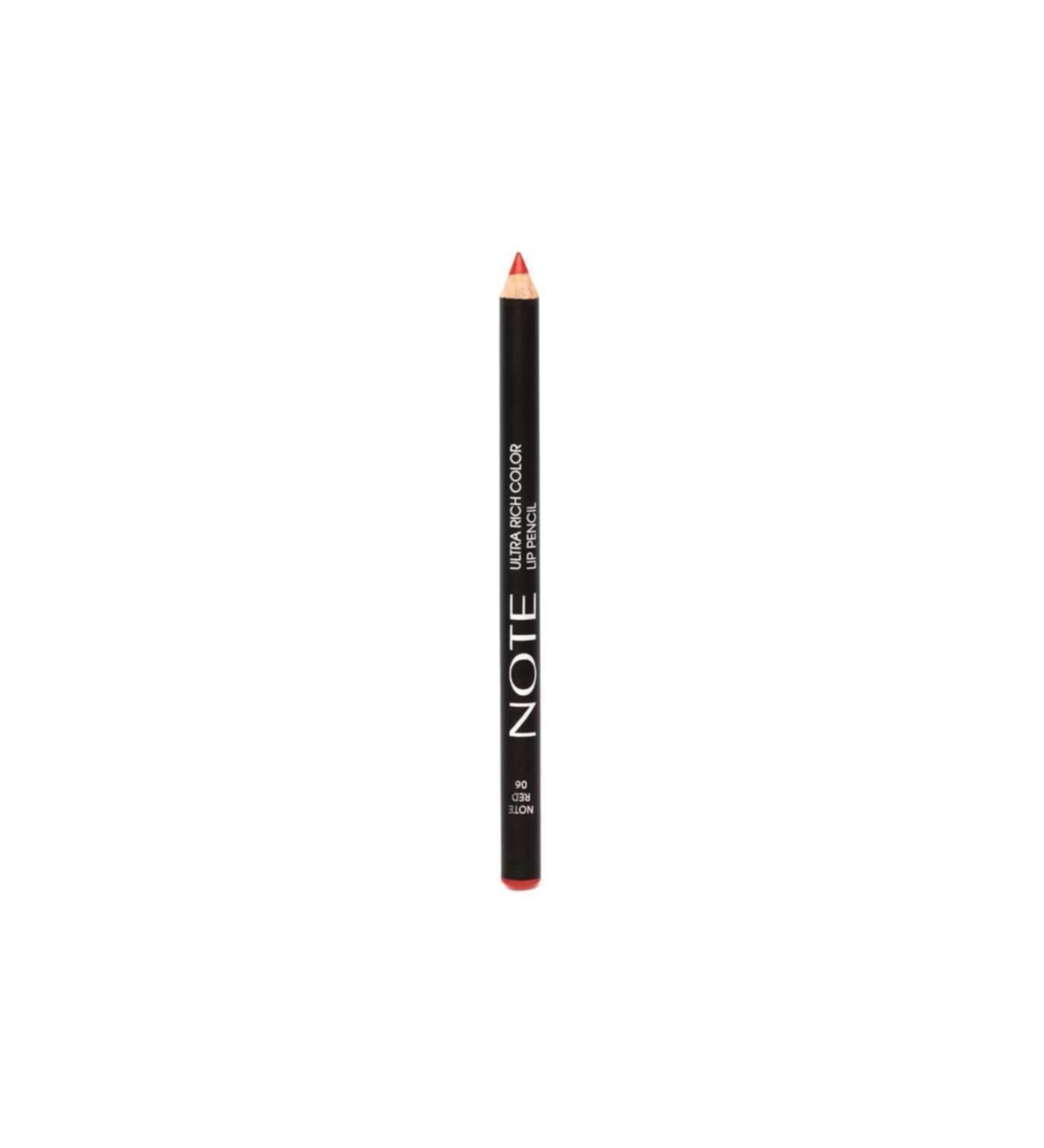 Note Cosmetics Lip Pencil Ultra Rich Color Lipstick No: 06 Red