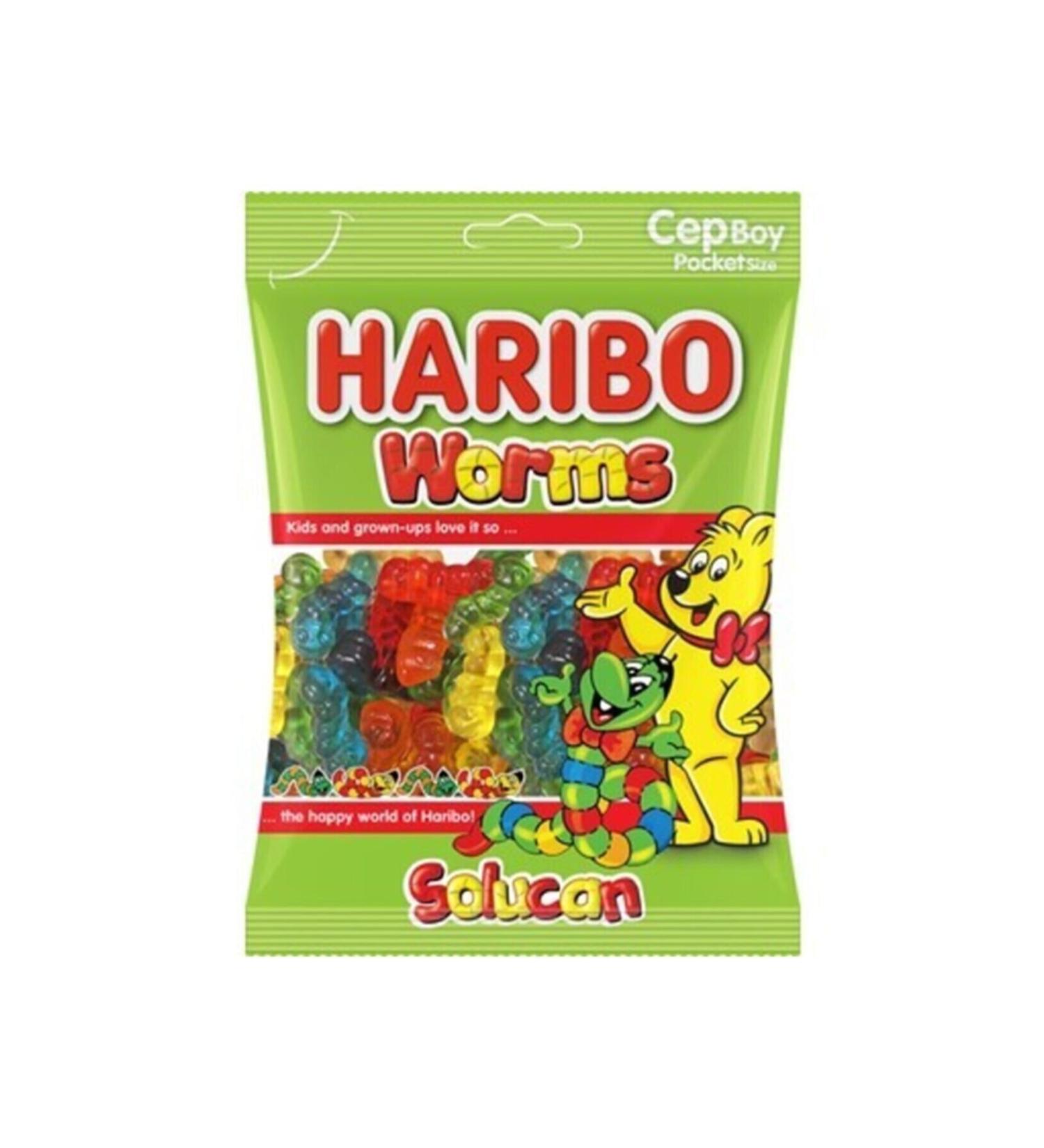 Haribo Advantage Package Worm Jelly Mini Size 17gr x 24 Pieces Box Mixed Fruit - Buy Online on GoSupps.com