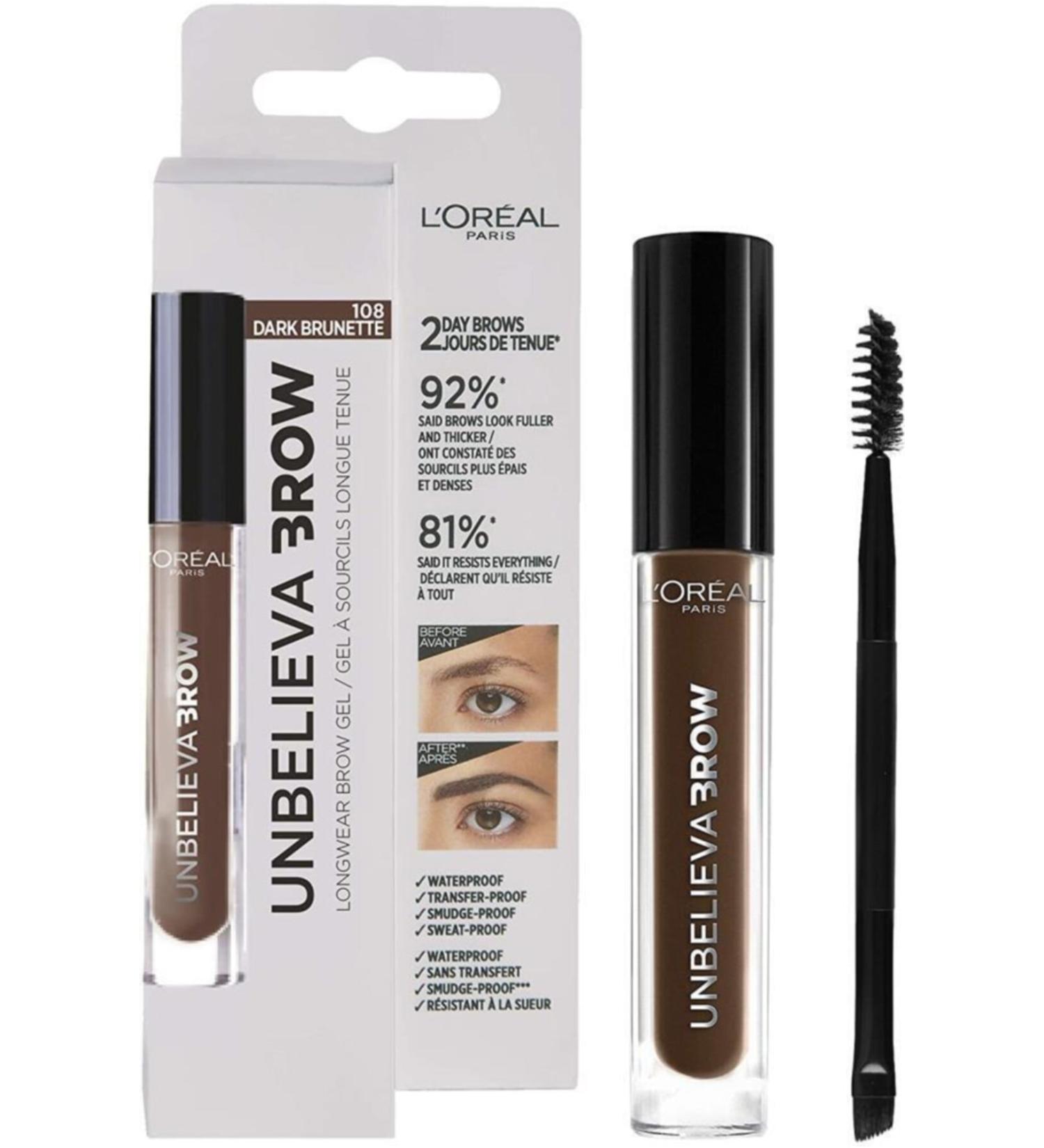 L'Oreal Paris Loreal Unbelieva Brow Long Lasting Brow Gel - 108 Dark Brunette