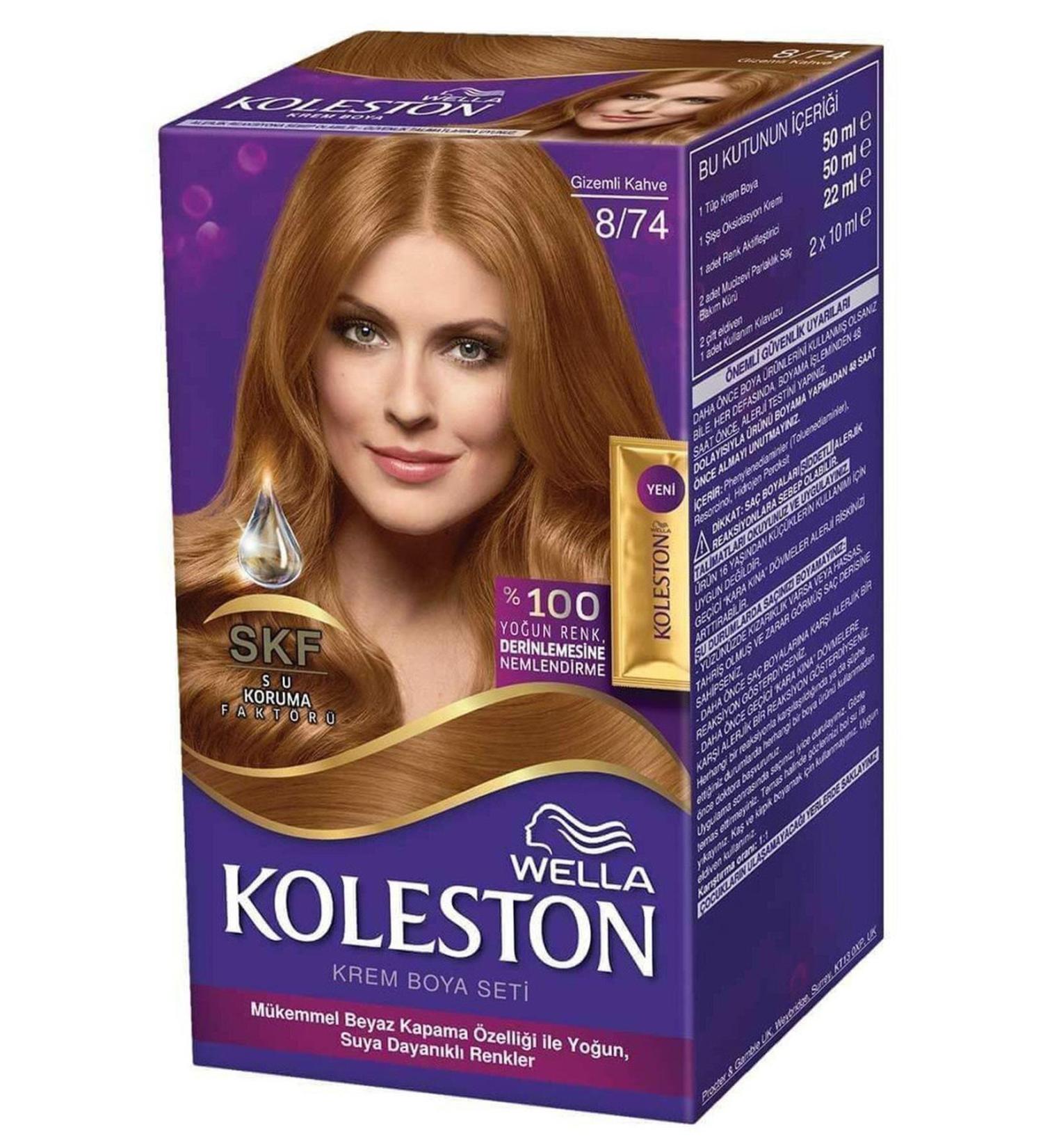 Wella Hair Dye Mysterious Brown 8/74 50ml