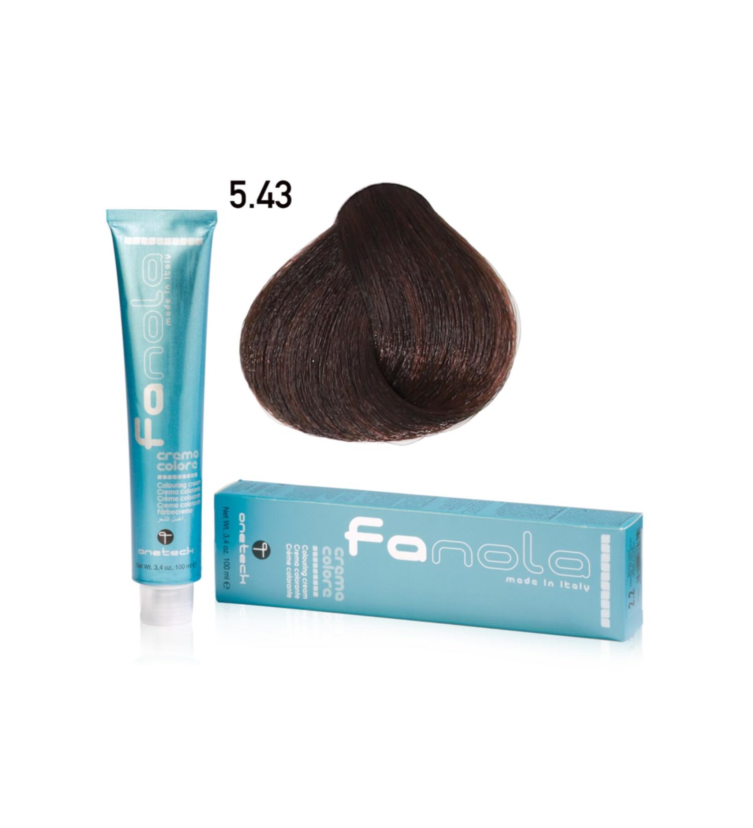 Fanola Color 100 ml Light Copper Golden Brown 5.43