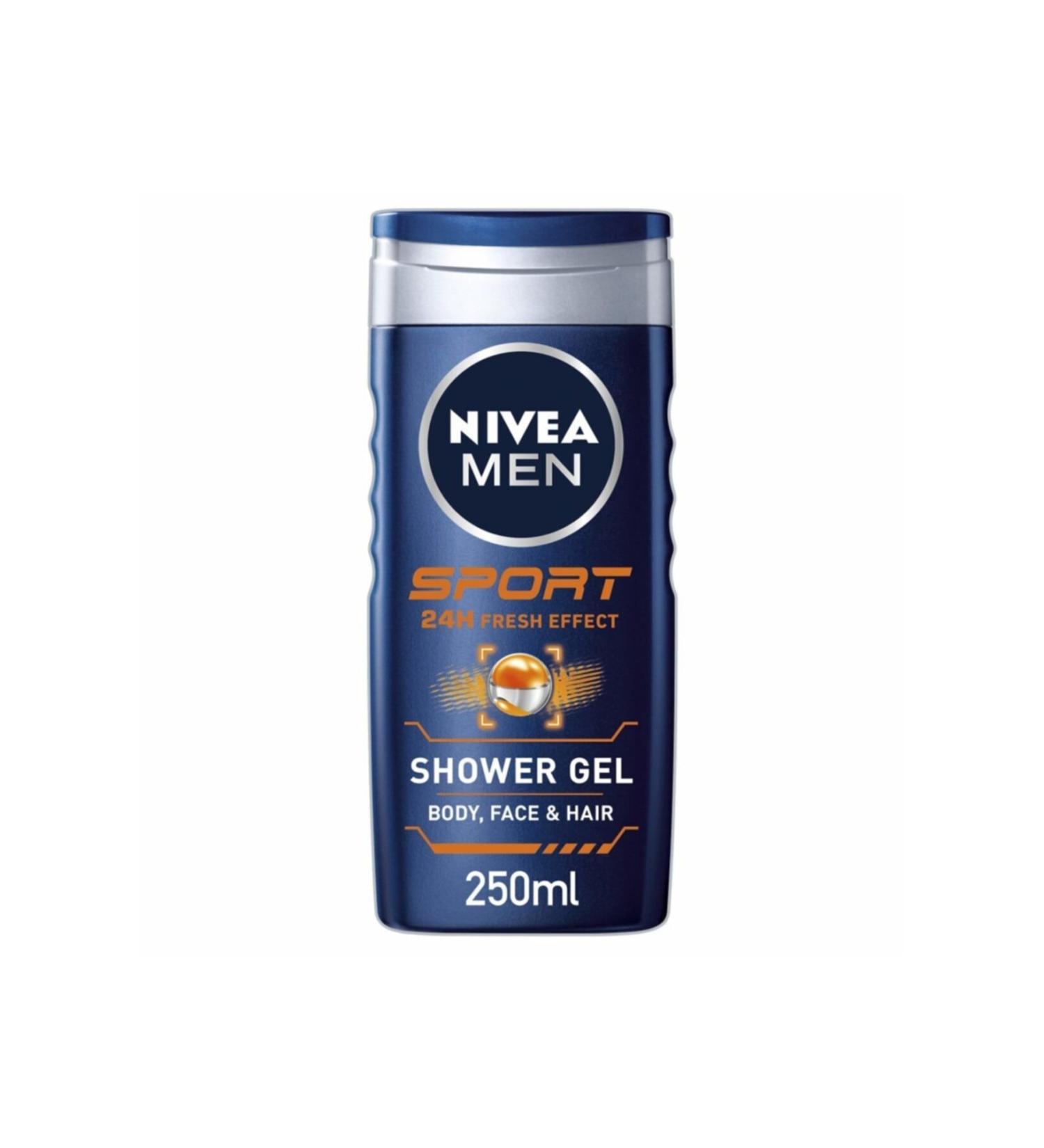 NIVEA Men Sport Body Face Hair Shower Gel 250ml