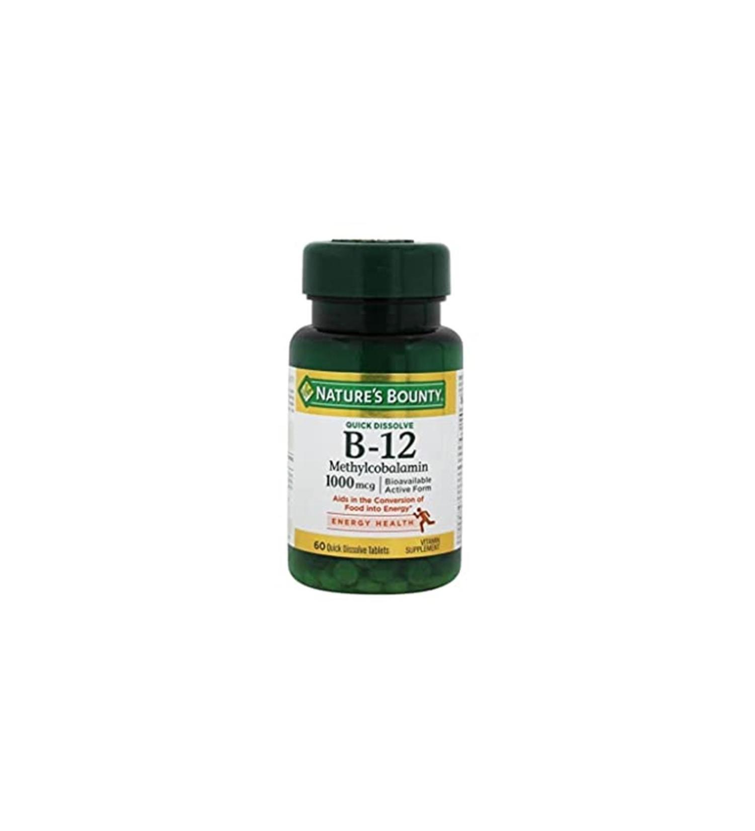Natures Bounty Vitamin B12 Methylcobalamin 1000 Mg