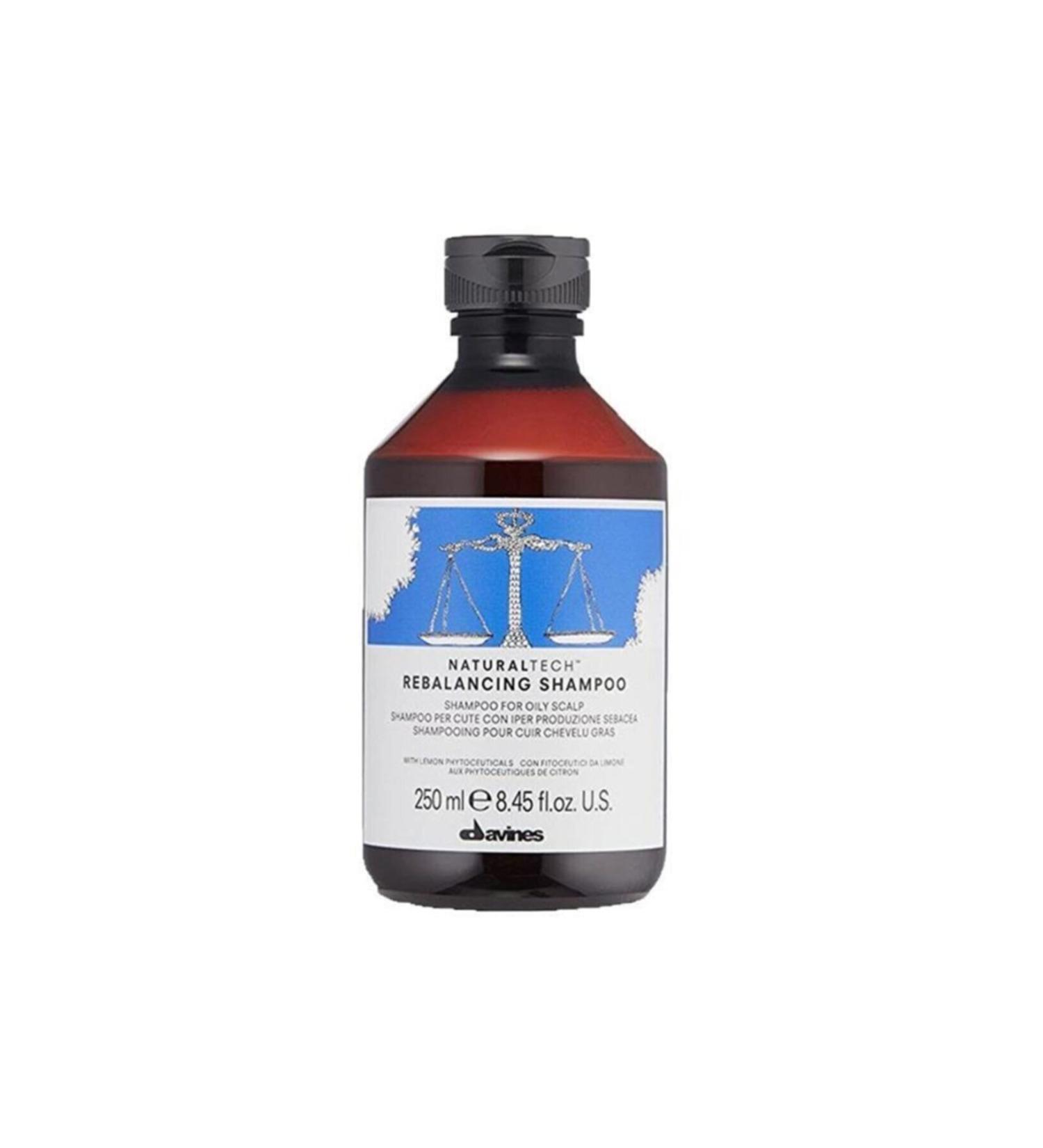 Davines Rebalancing Sebum Balancing Shampoo for Individuals with Fragile Hair Structure 250 Ml