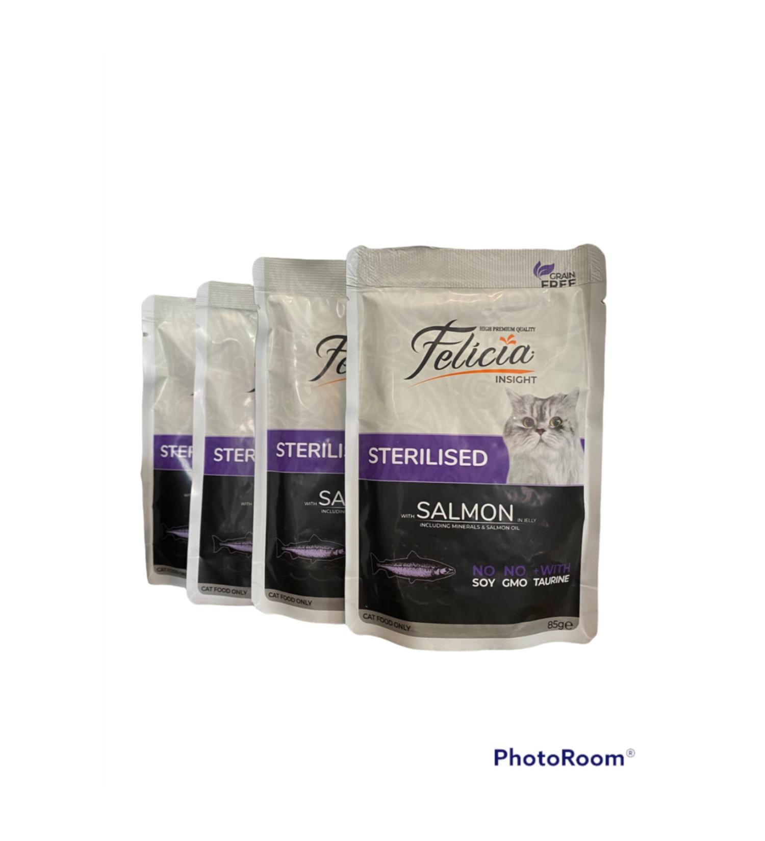 Felicia Pouch Salmon Neutered Cat Wet Food 85 Gr X 4 Pieces