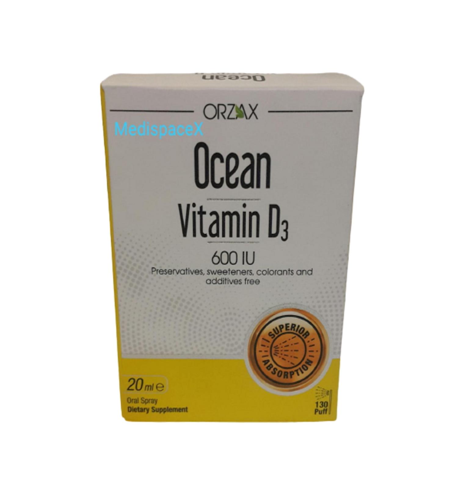 Ocean Vitamin D3 600 Iu Spray 20ml