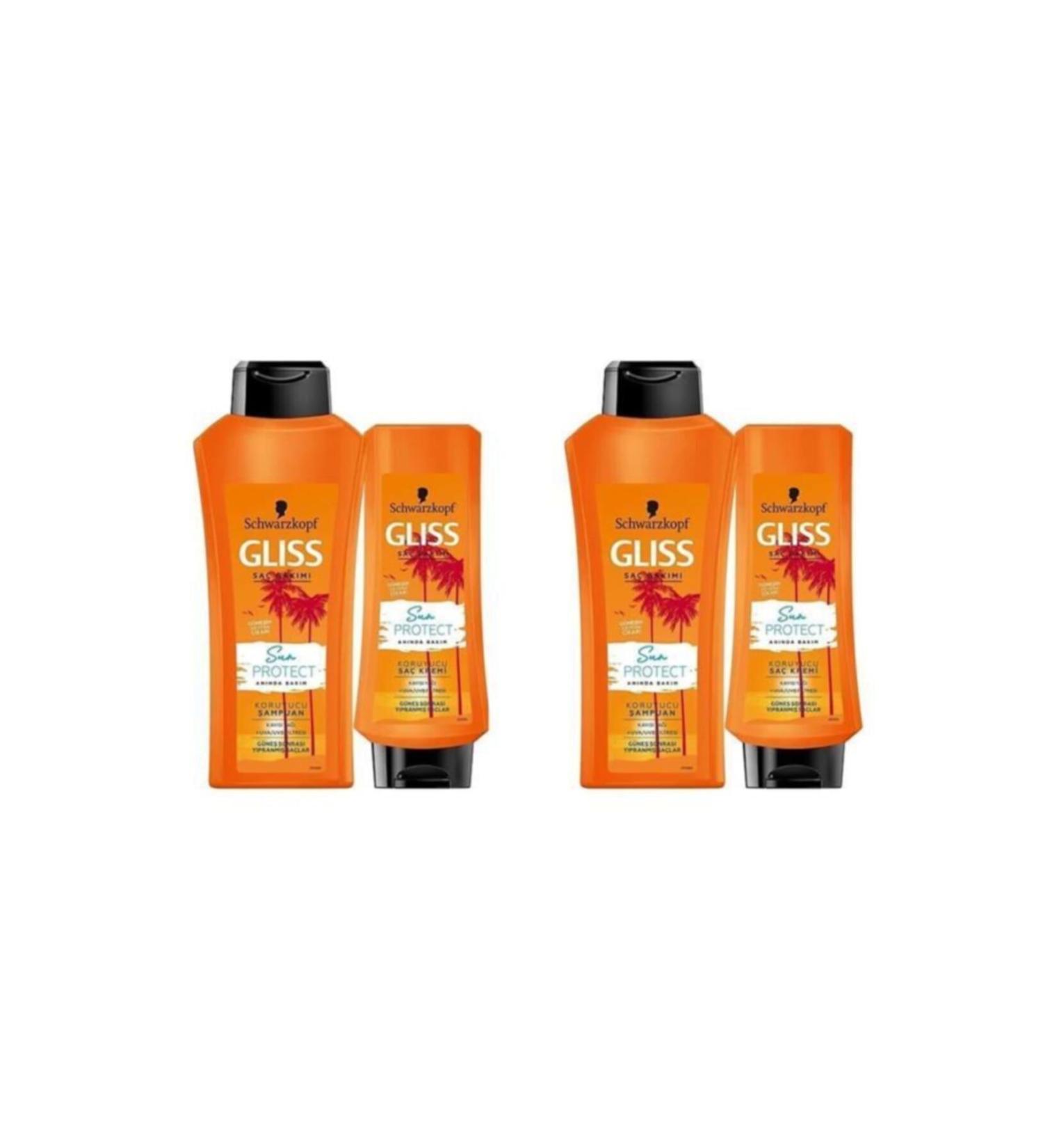 Gliss Sun Protect 360 ml Hair Conditioner + 360 ml Shampoo*2