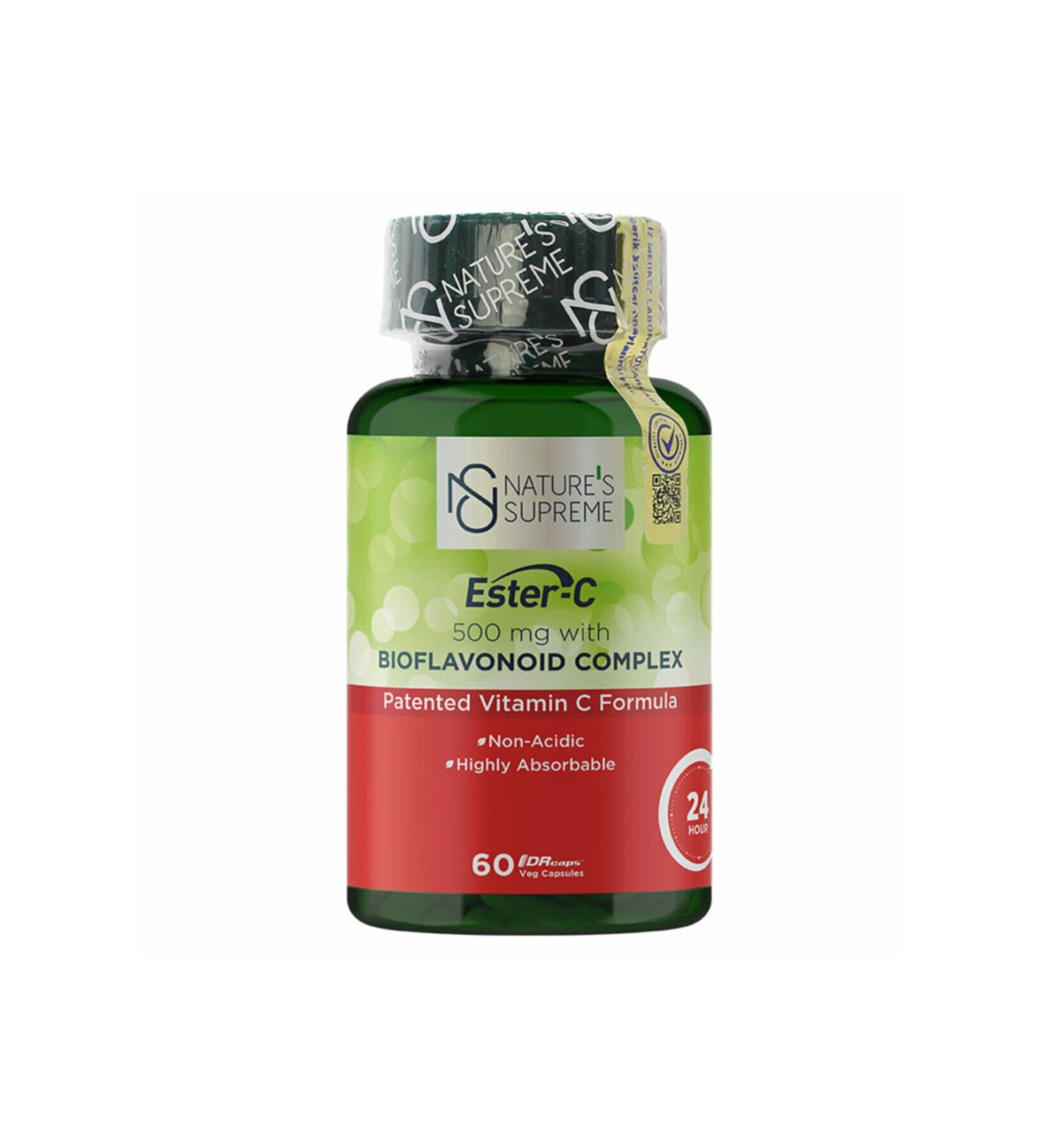 Natures Supreme Ester-c 500 Mg Vitamin C 60 Capsules - Buy Online on GoSupps.com