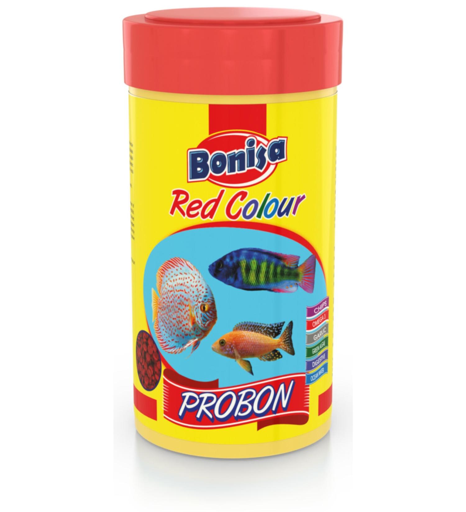 bonisa Red Color Pro Chips 250ml Protein Box Fish Food
