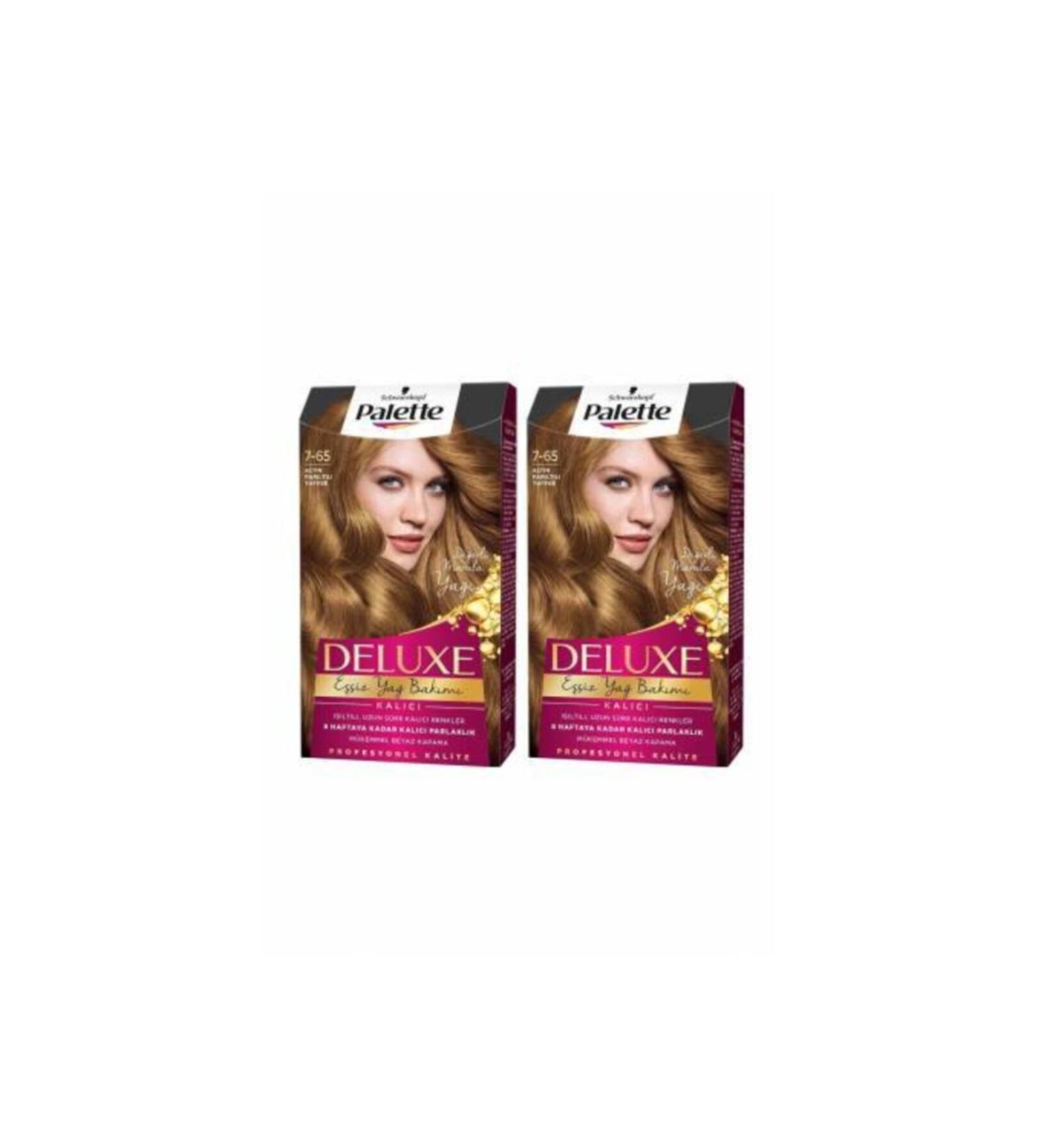 Palette Hair Dye 7.65 Gold Glitter Toffee 2 Pieces
